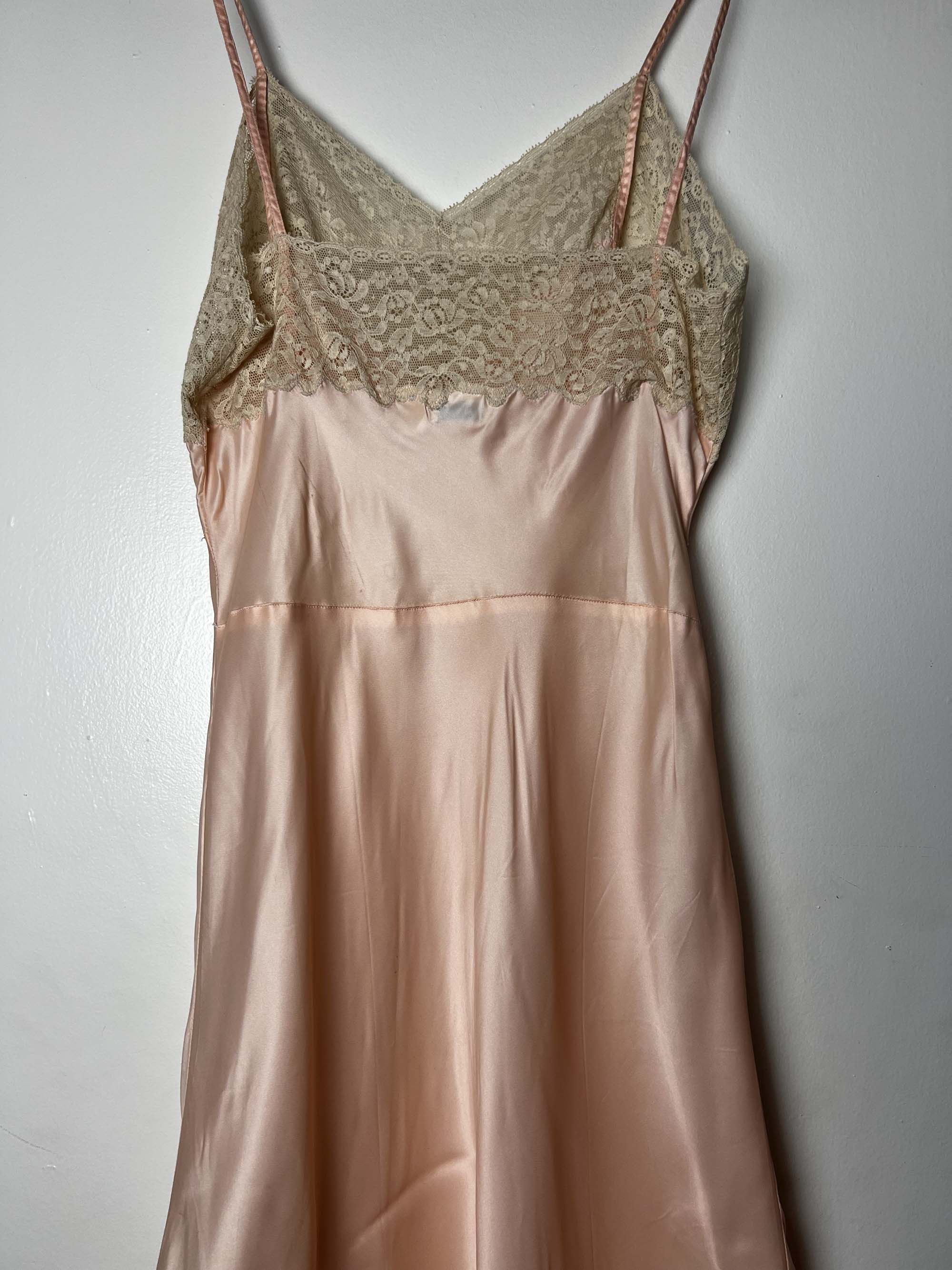 Vintage Vintage 1930's-1940's Tailored by Ro Jene Pink Rayon Slip Size ONE SIZE - 7 Thumbnail