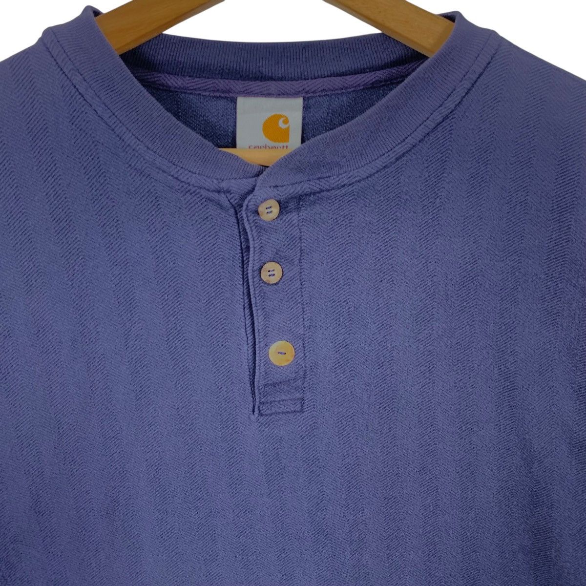 Carhartt Wip Vintage CARHARTT WIP Waffle Henley Baggy Tee Shirt Top Size XL / US 12-14 / IT 48-50 - 4 Thumbnail