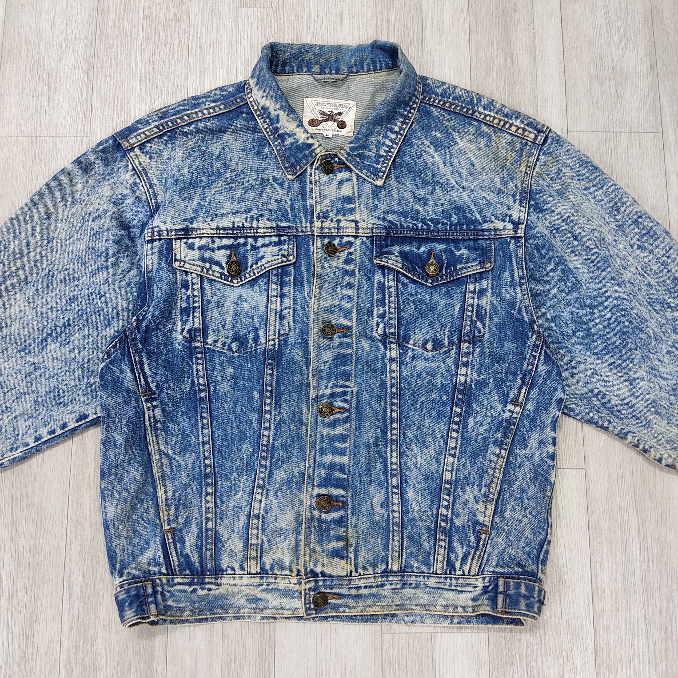 Japanese Brand × Killer Acid × Vintage Vintage 80s Berkshine Acid Wash Denim Jacket Size US M / EU 48-50 / 2 - 5 Thumbnail