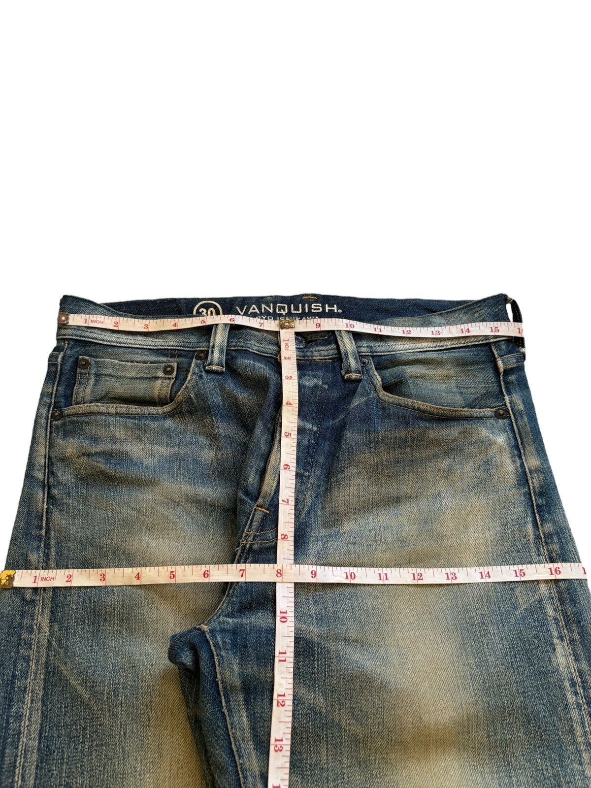 Vanquish Vintage Vanquish Ryo Ishikawa Selvedge Rusty Wash Rip Jeans Size US 32 / EU 48 - 12 Thumbnail
