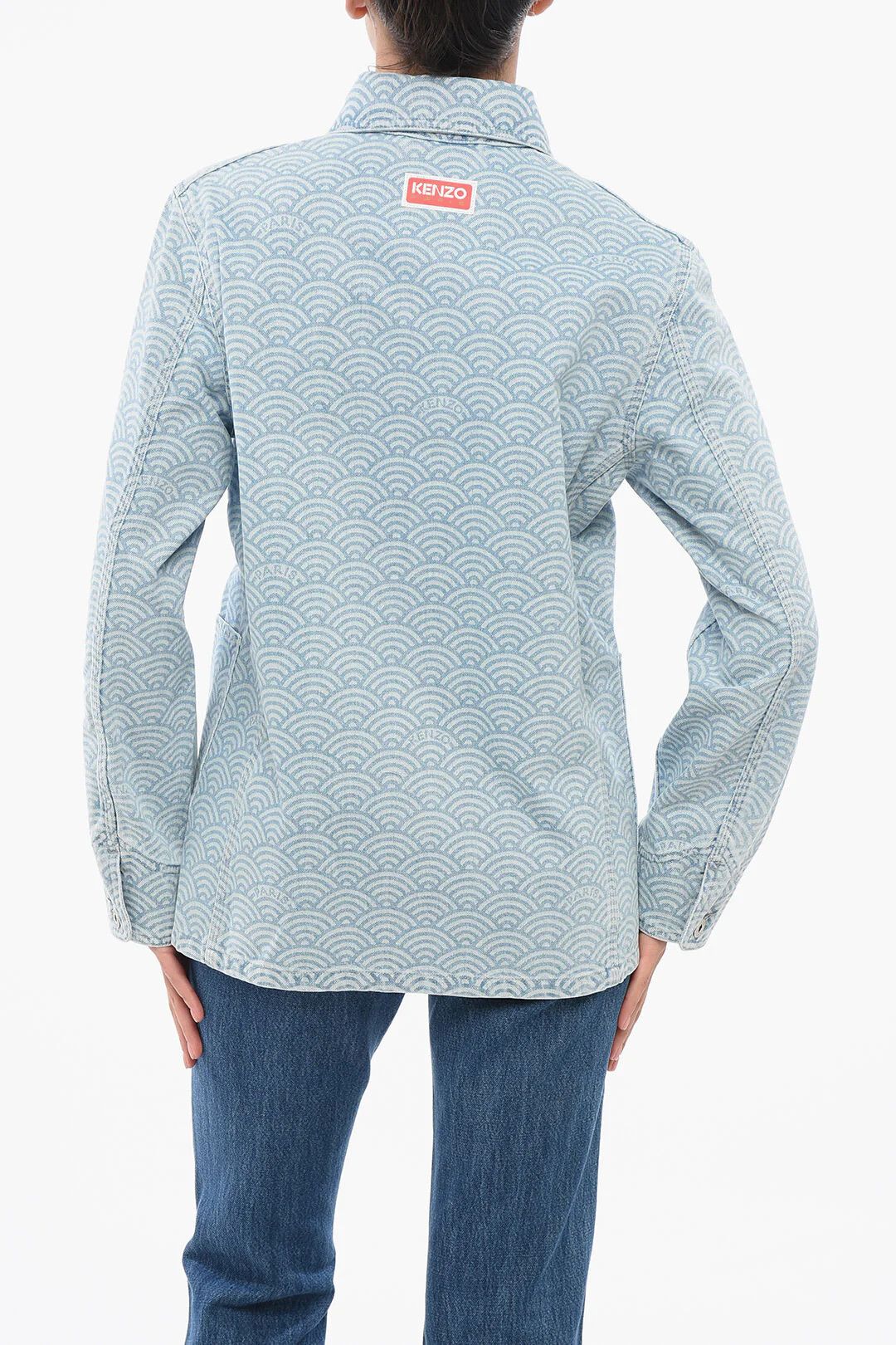 Kenzo og1mm0426 Denim Shirt in Light Blue Size S / US 4 / IT 40 - 2 Thumbnail