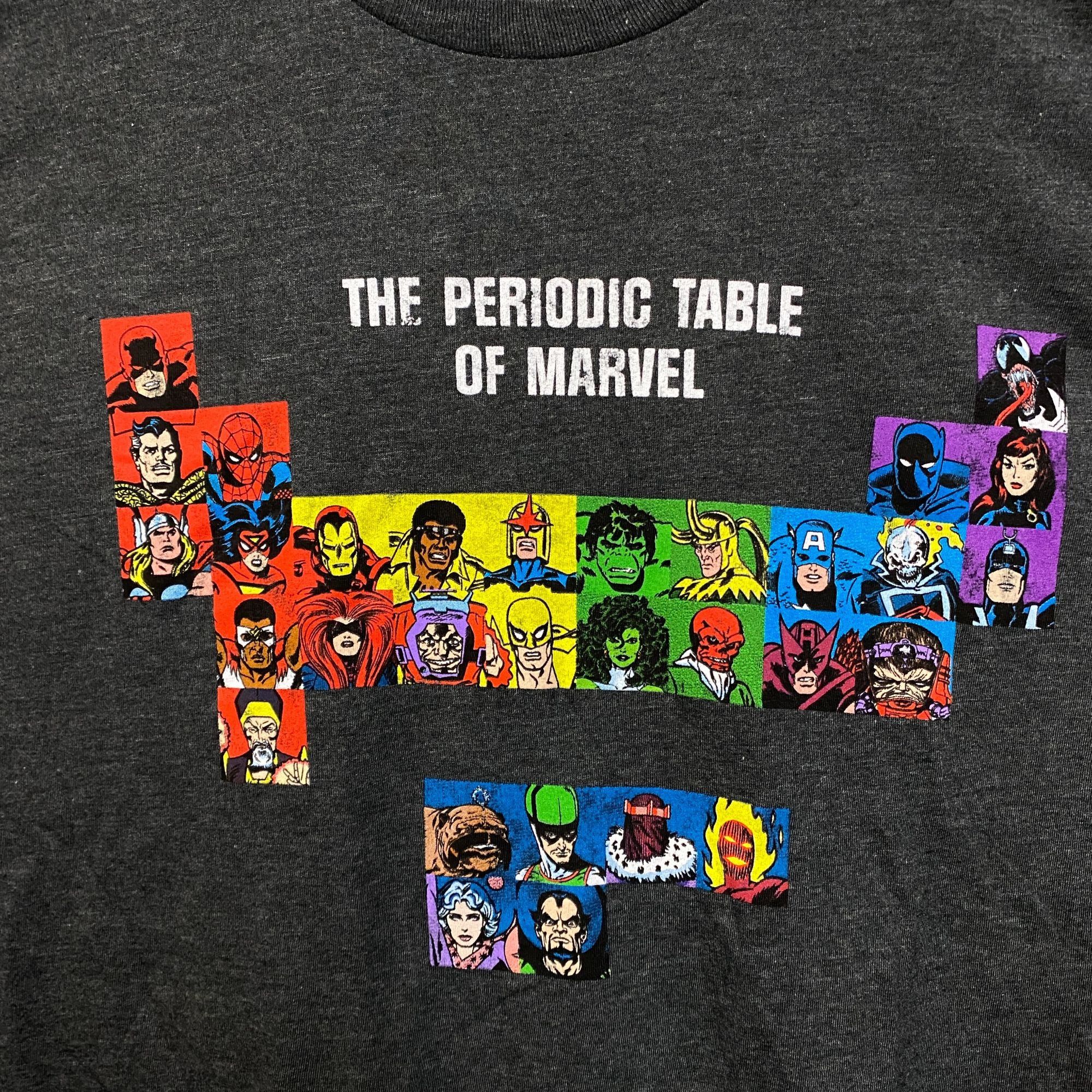 Marvel Comics Marvel Comic Periodic Table Super Hero Tshirt Size XL Size US XL / EU 56 / 4 - 2 Thumbnail