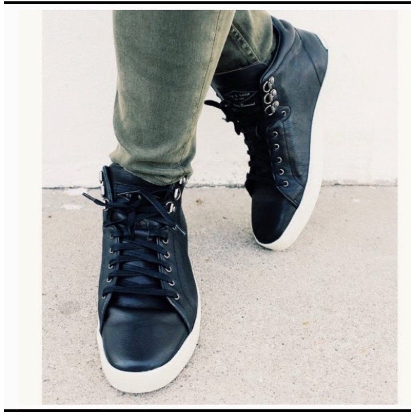 Rag & Bone Rag & Bone Kent High Top Leather Sneakers Size 37.5 US 7.5 Size US 7.5 / IT 37.5 - 1 Thumbnail