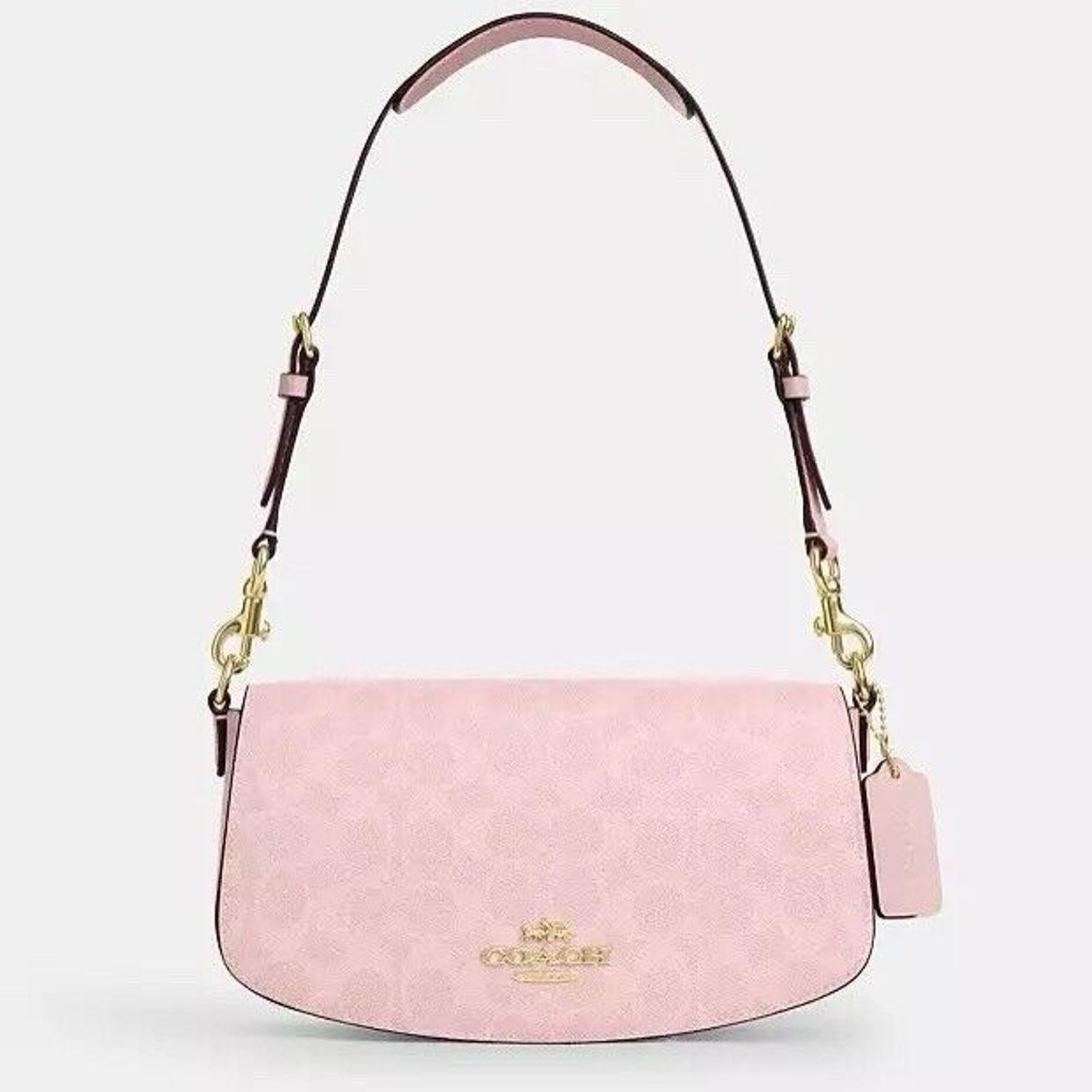 Coach NWT Coach Andrea Shoulder Bag Signature CV973 In Powder Pink Size ONE SIZE - 11 Thumbnail