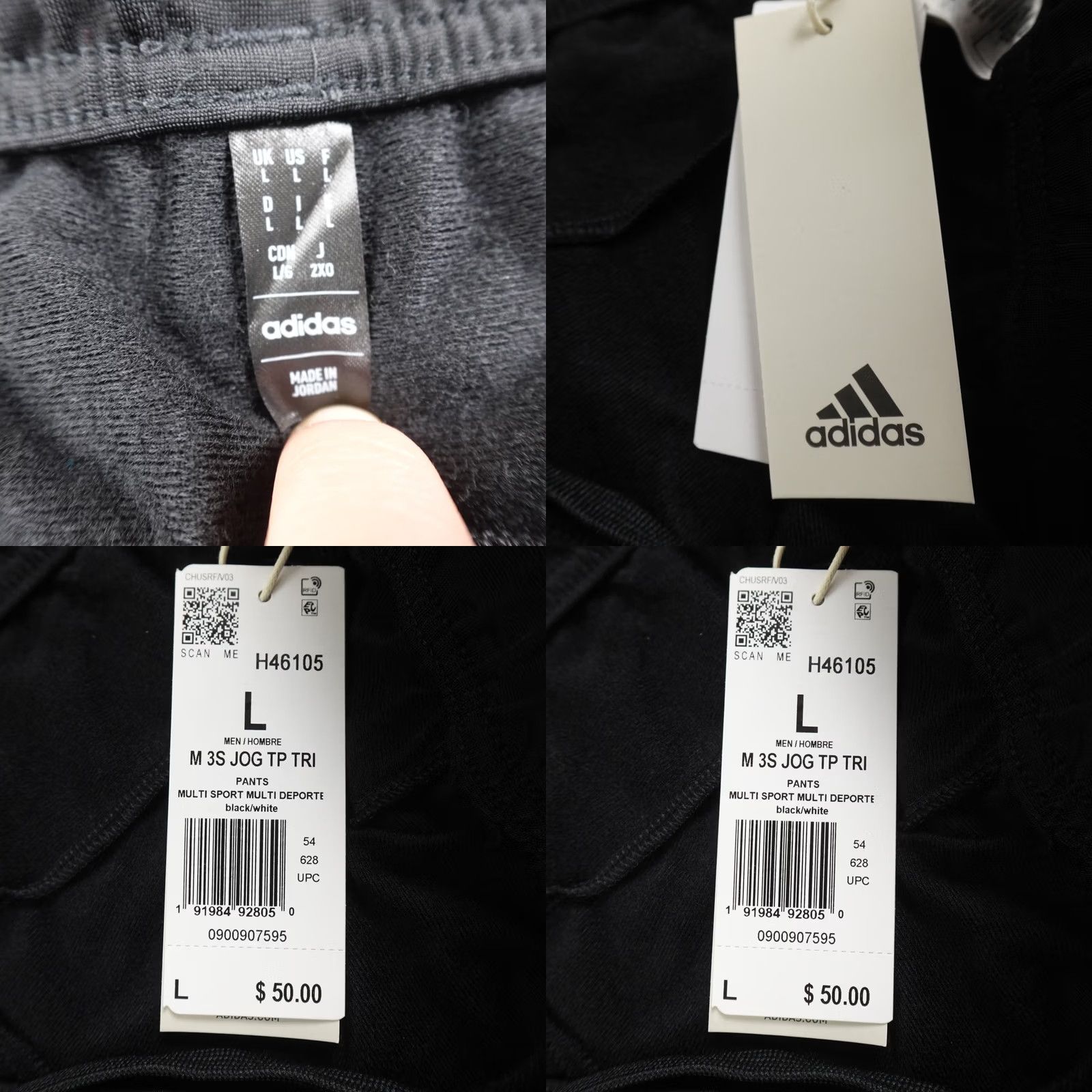 Adidas Adidas Pants Mens L Black Performance Joggers Track Warm Up Drawstring Sweatpants Gym Run Workout Train Size US 32 / EU 48 - 8 Thumbnail