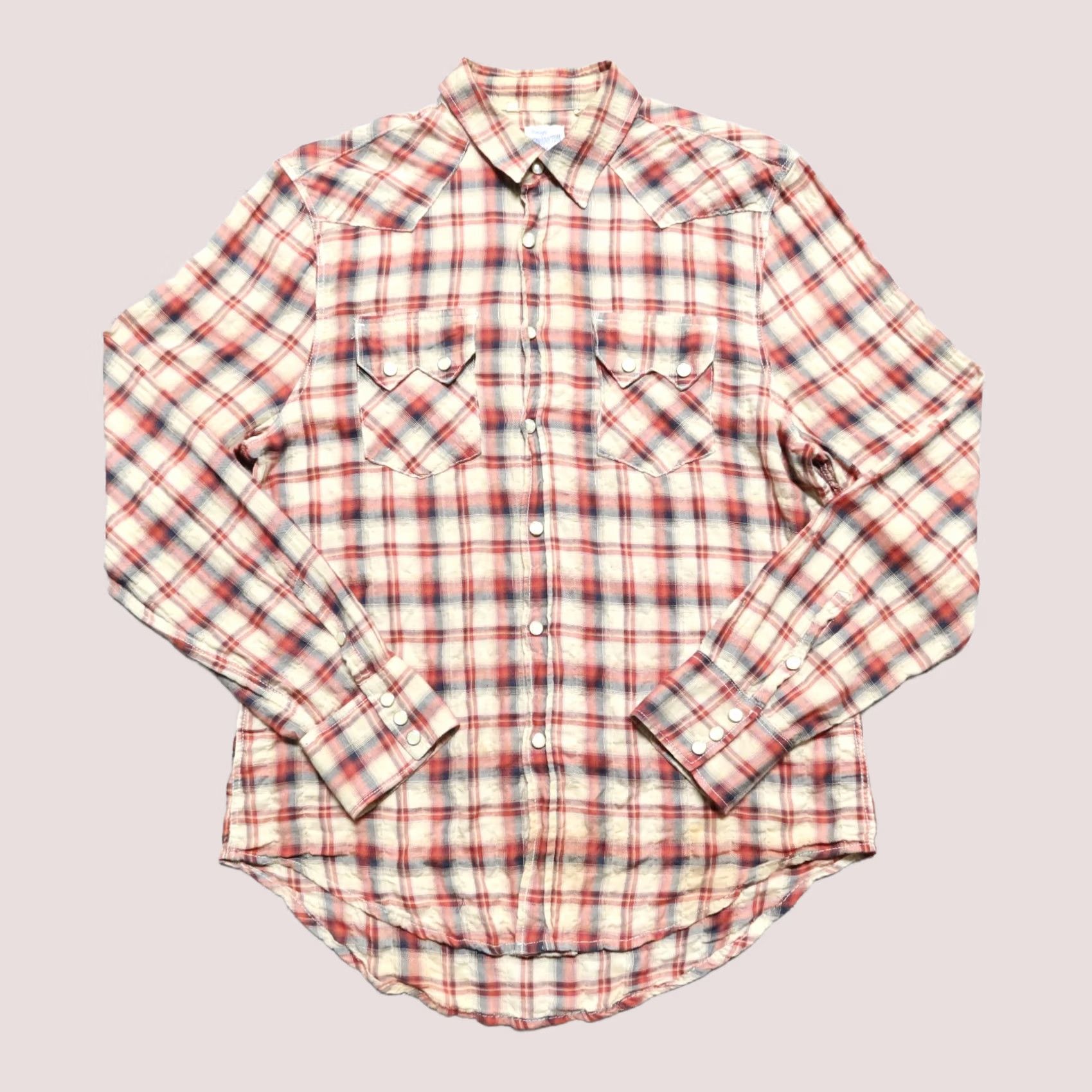 Levi's Levis Vintage Clothing Saw Tooth Plaid Western Shirt S Red Mens XS? Size US S / EU 44-46 / 1 - 1 Thumbnail