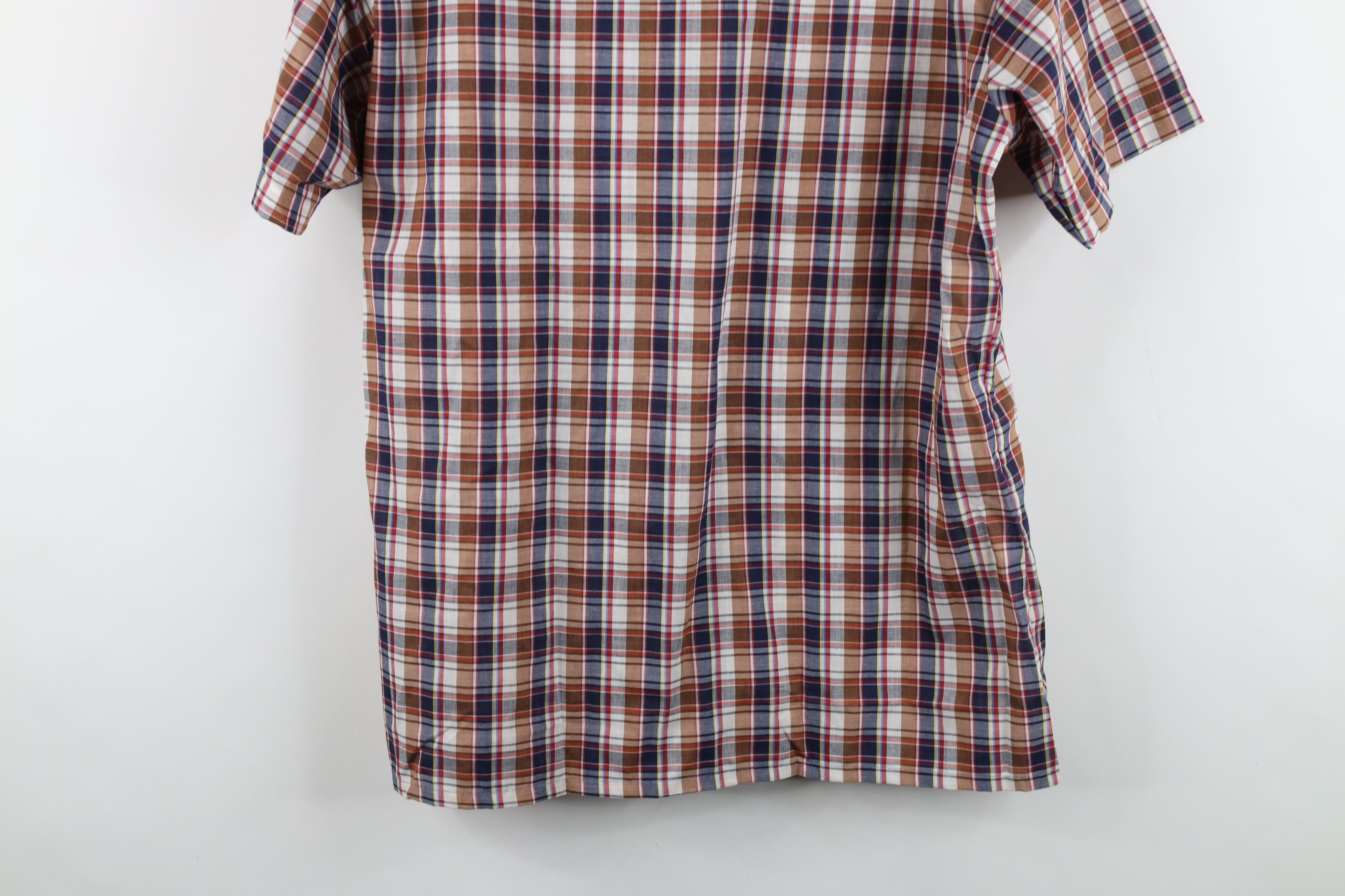 Vintage Deadstock Vintage 70s Streetwear Madras Plaid Button Shirt Size US M / EU 48-50 / 2 - 12 Thumbnail