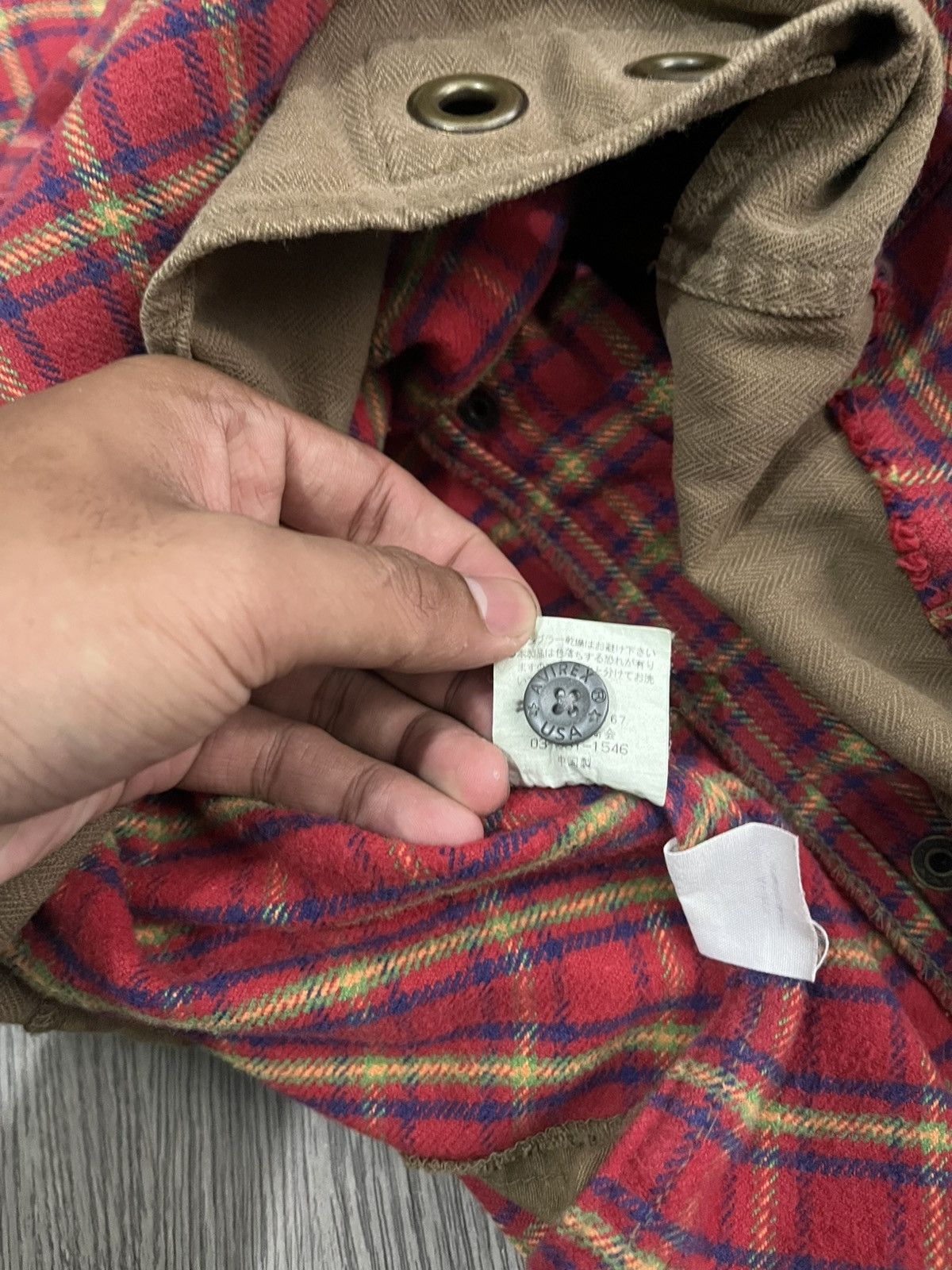 Avirex ⚡️RARE⚡️Vtg Avirex militery flanel jacket Size US L / EU 52-54 / 3 - 13 Thumbnail