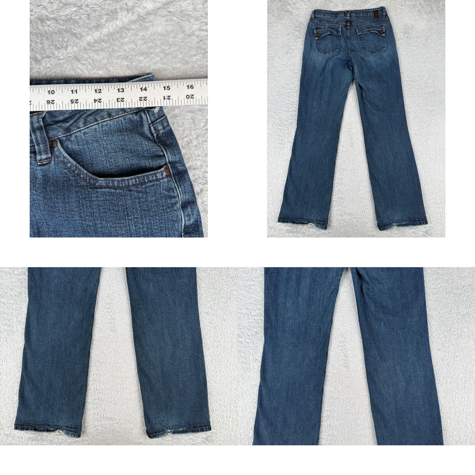 AG Jeans Jag Jeans Womens Blue Denim Bootcut Jeans 29x31 Low Rise Stretch 5-Pocket Cotton Blend Regular Size 8 Size 30" / US 8 / IT 44 - 9 Thumbnail