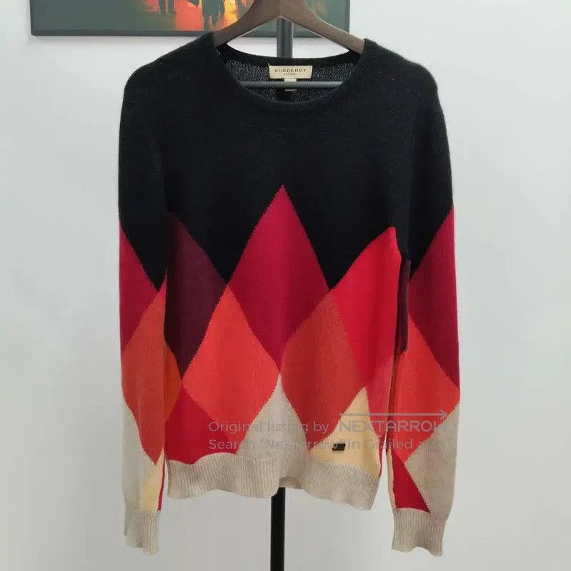 Burberry Black Long Sleeve Knit Sweater for Men.