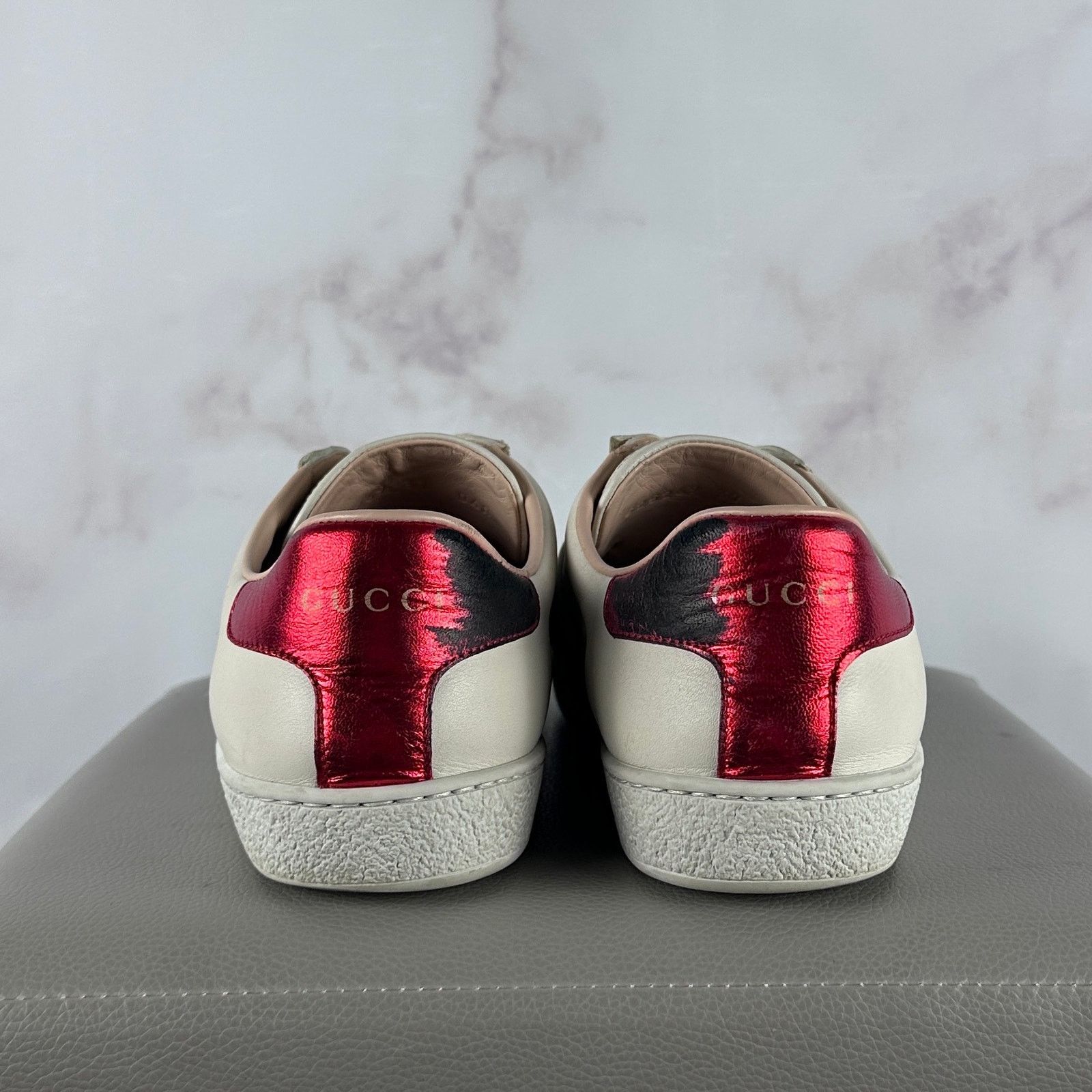 Gucci Ace Stripe White Low Sneaker Size US 5.5 / IT 35.5 - 6 Thumbnail