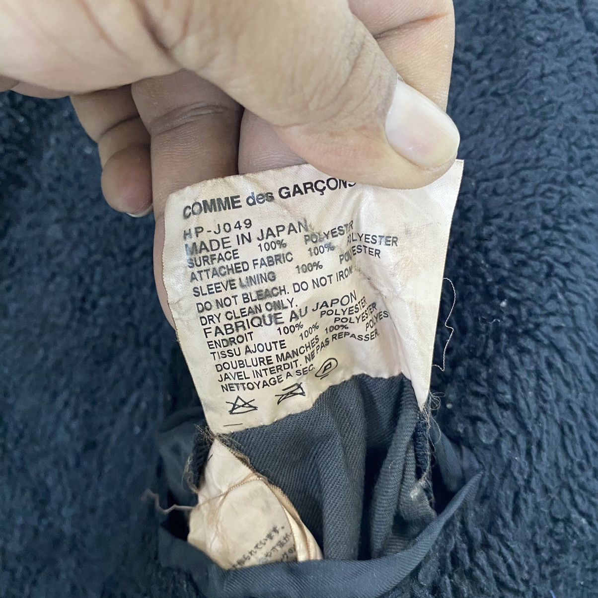 Comme des Garcons Homme Plus ✨AD2005 COMME des GARÇONS HOMME fleece lining faded jacket Size US M / EU 48-50 / 2 - 14 Thumbnail