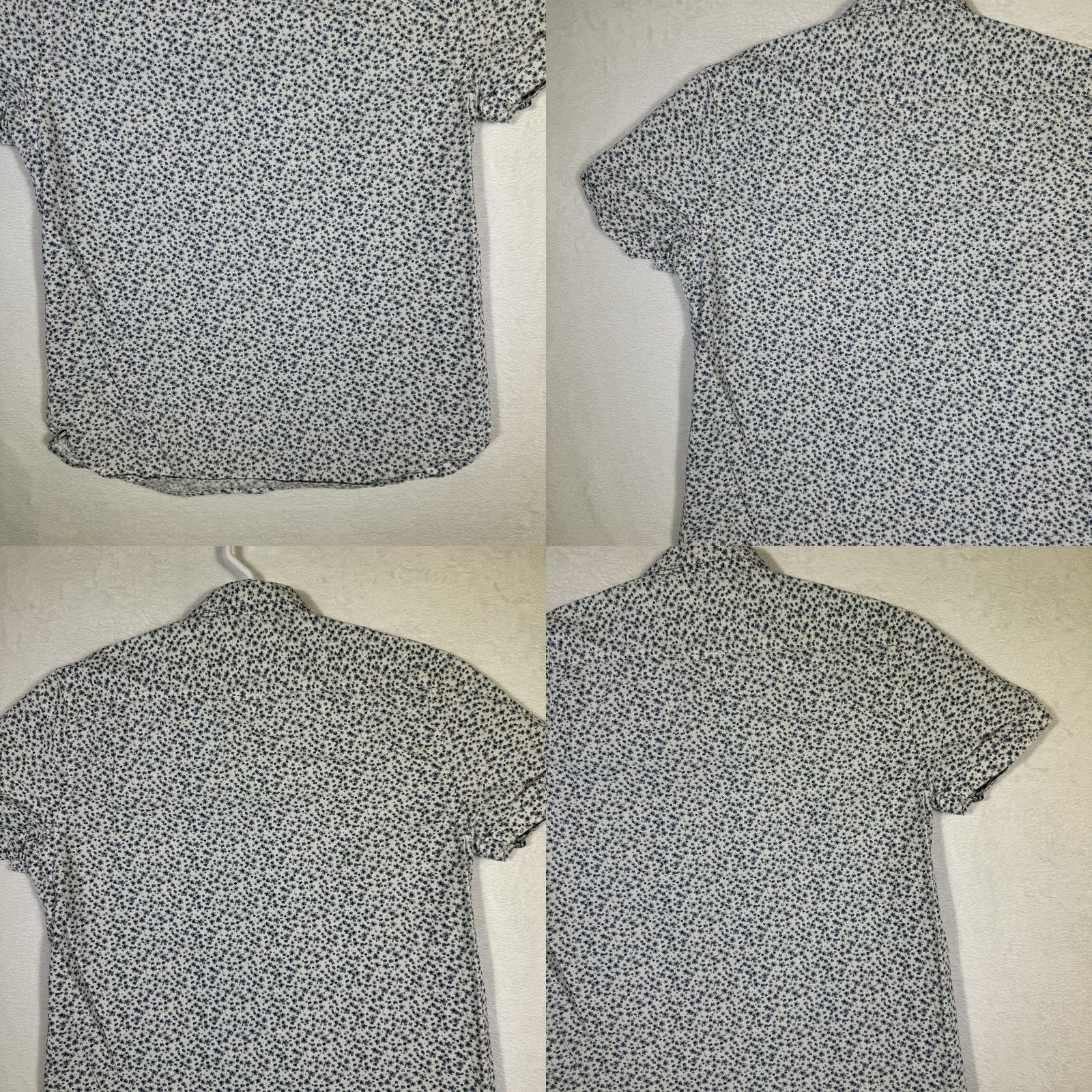 Denime Denim & Flower Shirt Mens Medium Blue White Floral Button-Down Short Sleeve Casual Summer Shirt Size US M / EU 48-50 / 2 - 8 Thumbnail