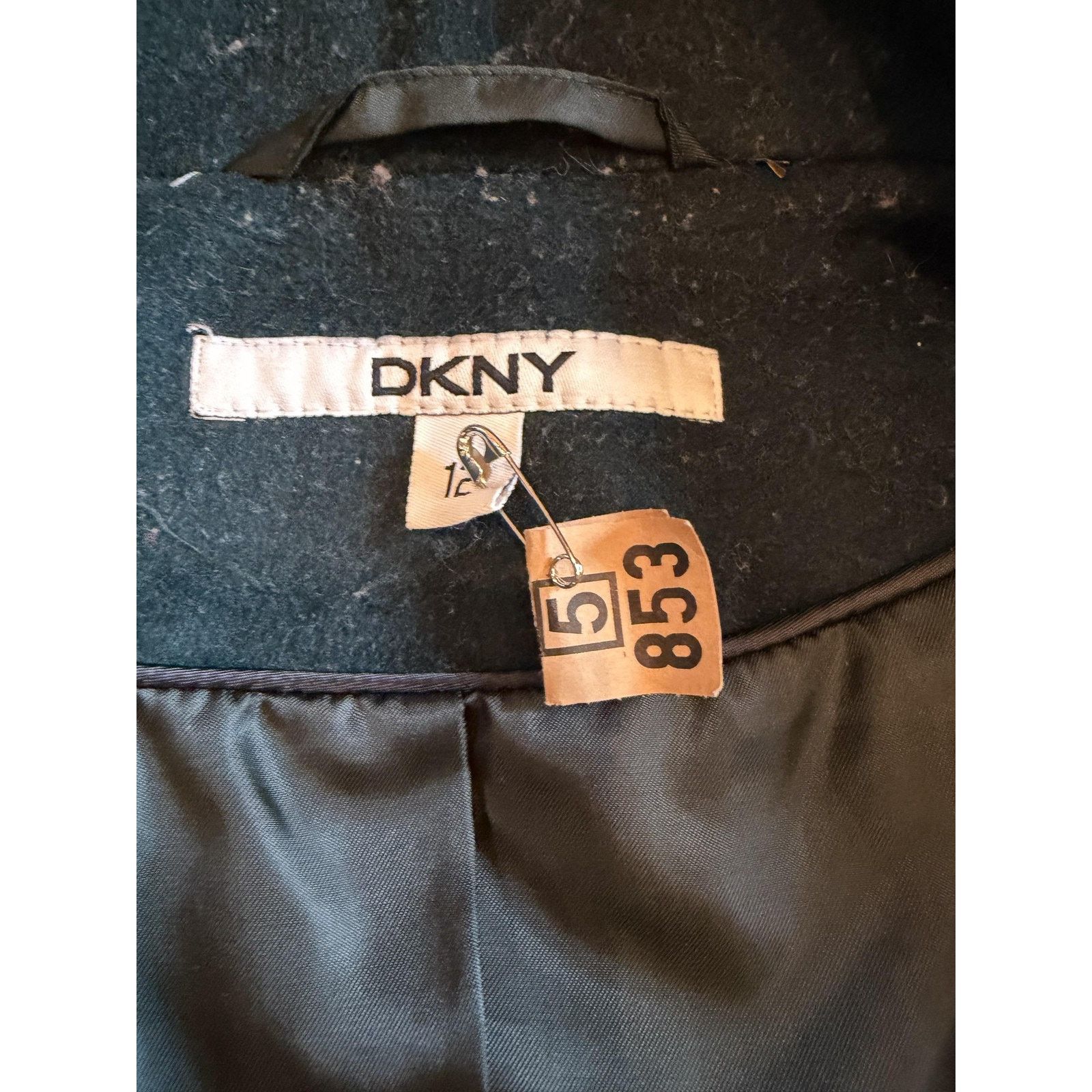 DKNY DKNY Coat 12 Green Wool Blend Ruffle Front Snap Button Long Size XL / US 12-14 / IT 48-50 - 5 Thumbnail