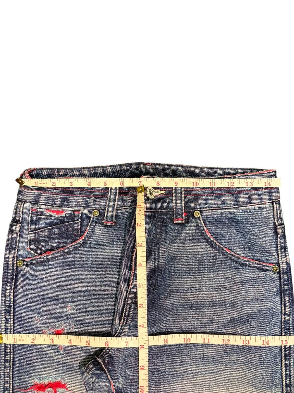 Ksubi Vintage Japanese Brand Faded Wash Distressed Jeans Size 29" - 6 Thumbnail