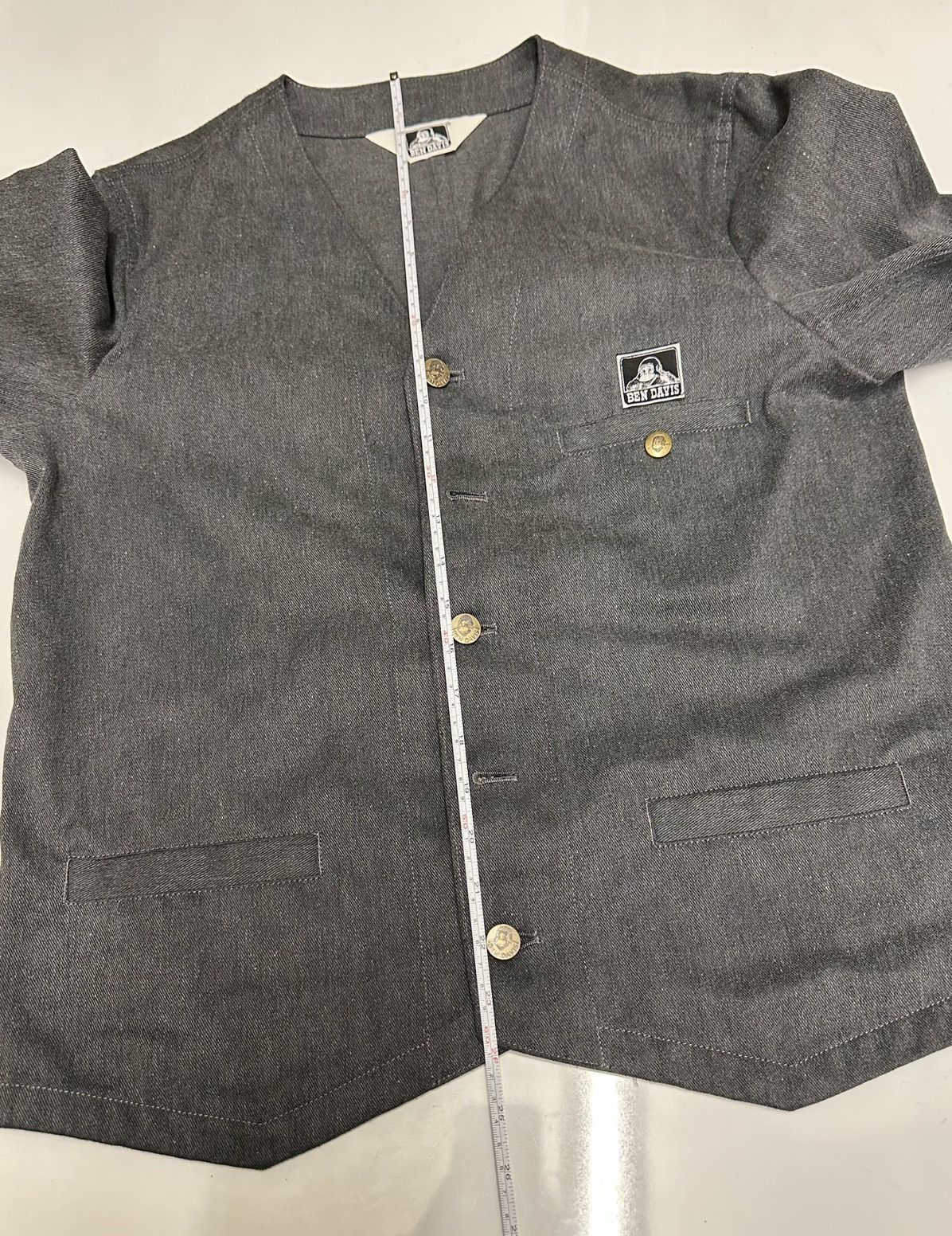 Ben Davis RARE JAPAN BEN DAVIS MEN’S COLLARLESS DENIM JACKET Size US L / EU 52-54 / 3 - 12 Thumbnail