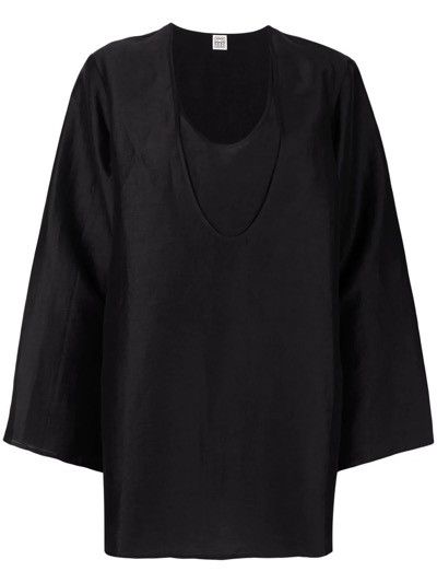 Toteme Toteme linen blouse in black Size XS / US 0-2 / IT 36-38 - 1 Thumbnail