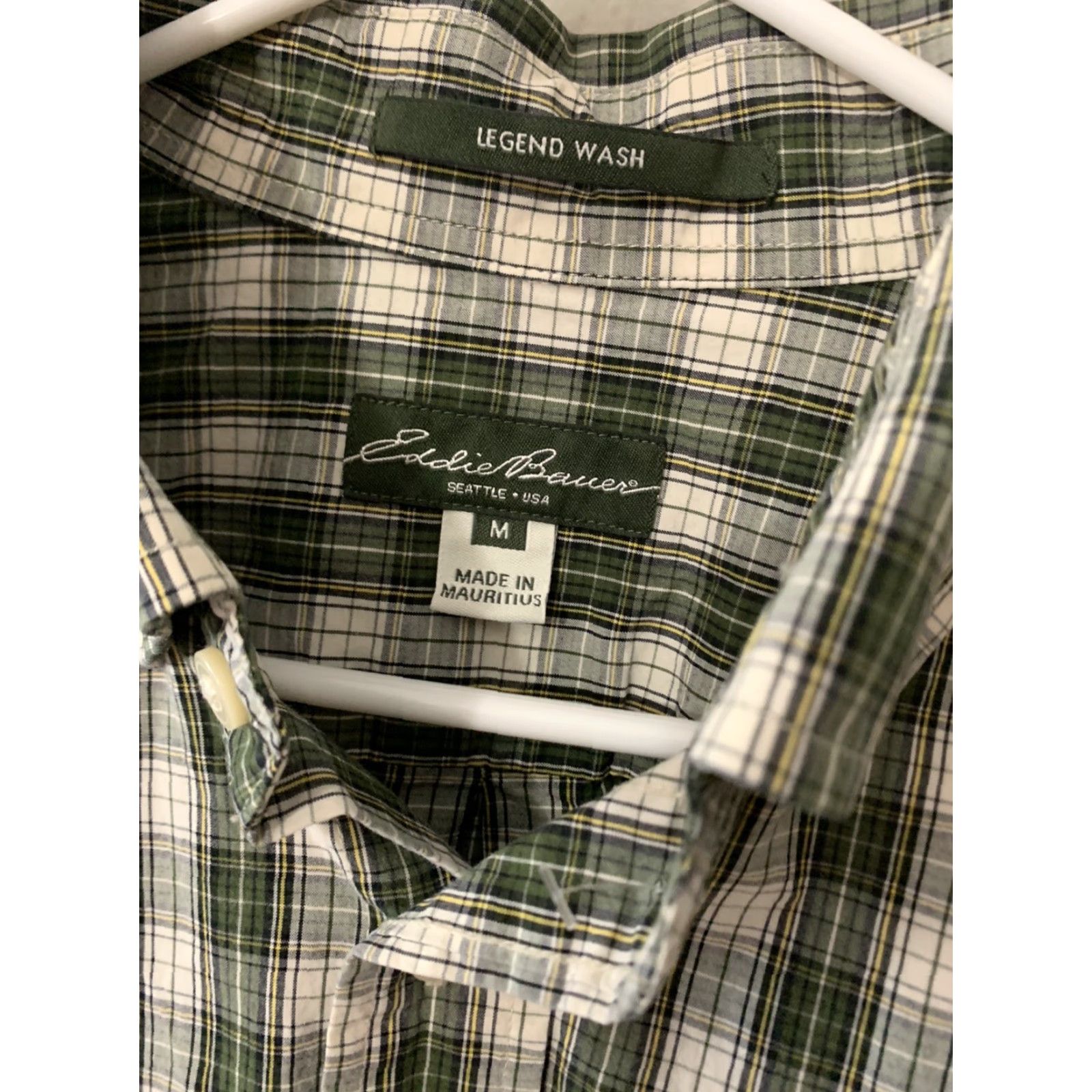 Eddie Bauer Eddie Bauer Legend Wash Plaid Shirt Long Sleeve Green Mens Medium Preowned Size US M / EU 48-50 / 2 - 2 Thumbnail