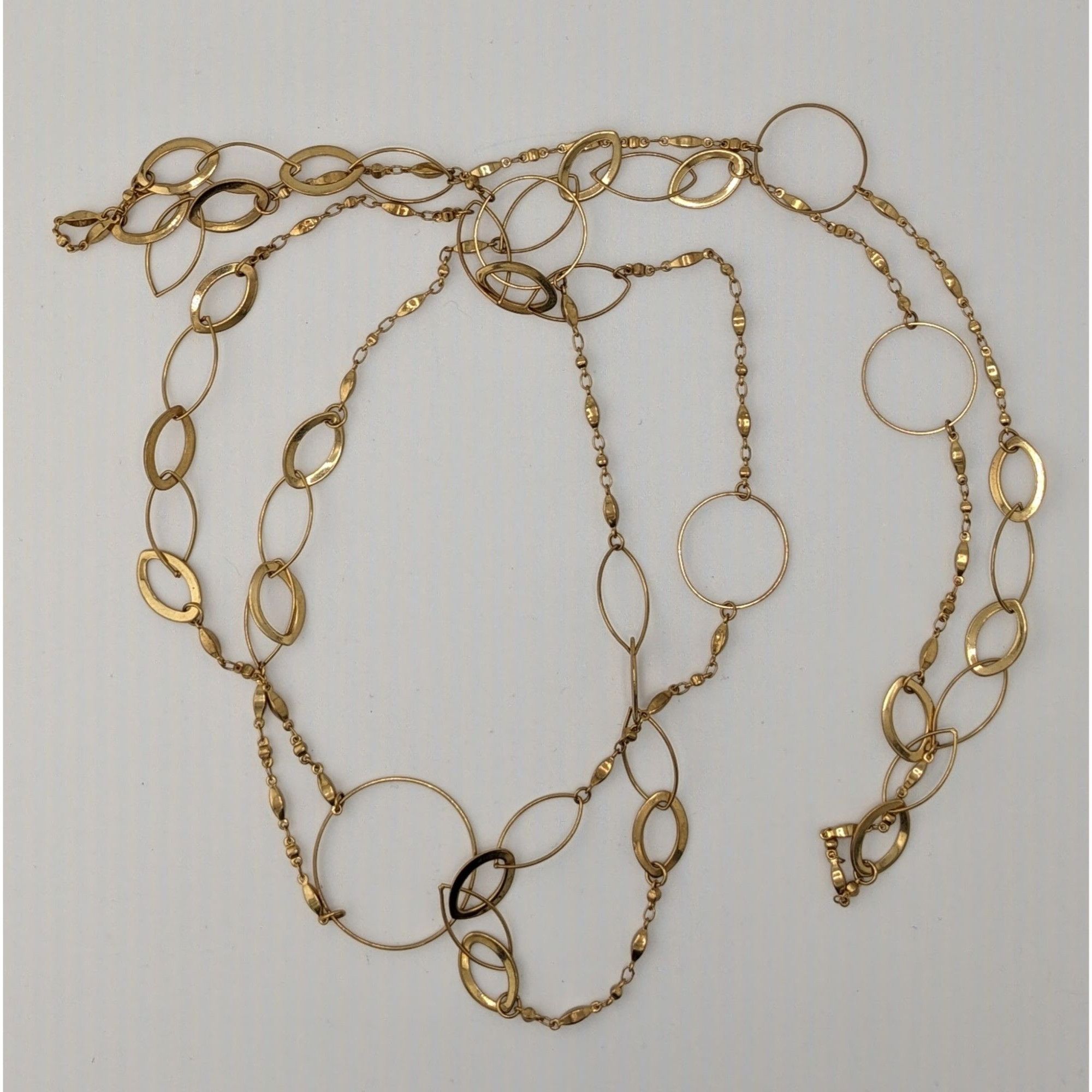 Other Abstract Glam Gold Tone Opera Chain Necklace With Assorted L Size ONE SIZE - 6 Thumbnail