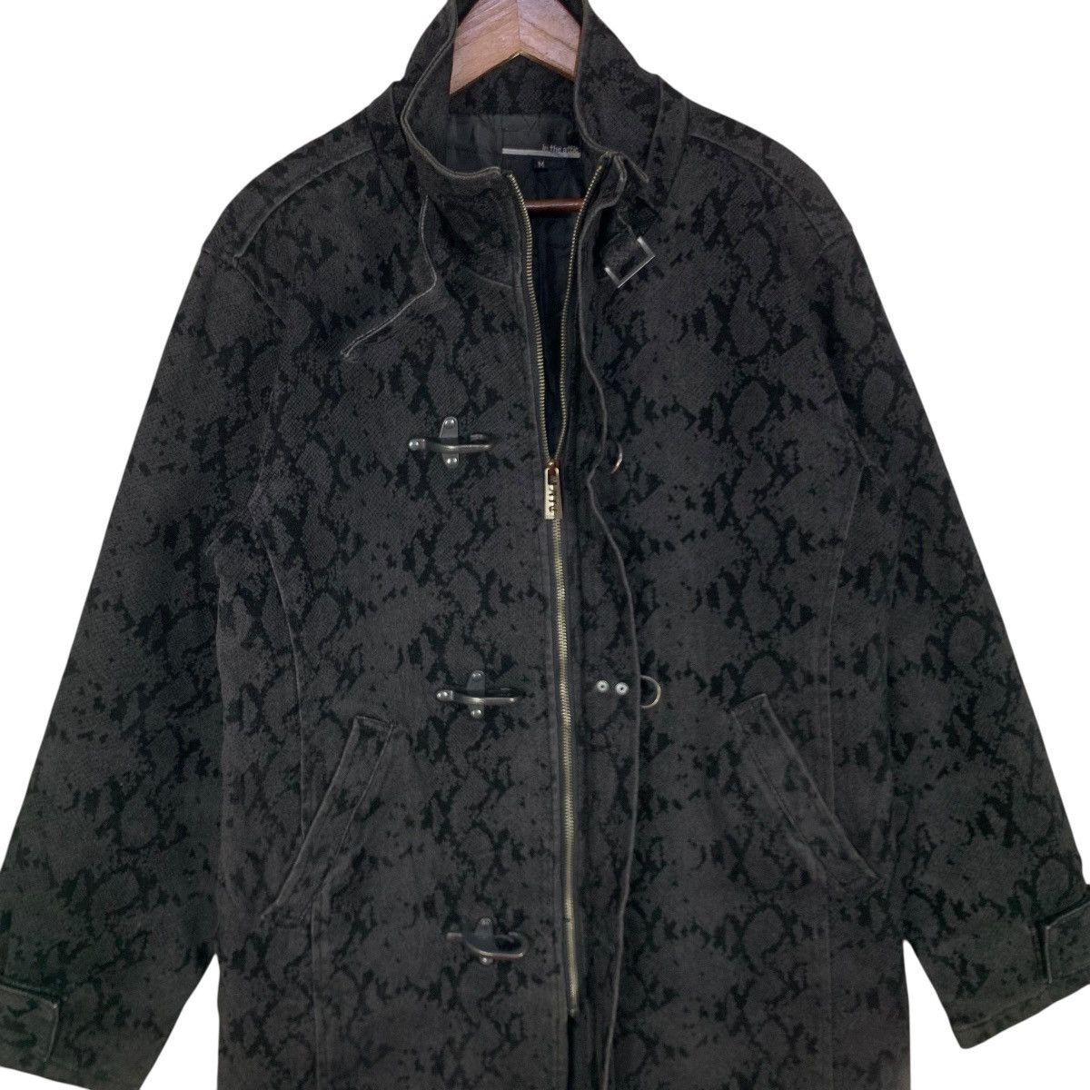 If Six Was Nine Vintage In The Attic Toggle Duffle Coat Snake Skin Pattern Size US M / EU 48-50 / 2 - 8 Thumbnail