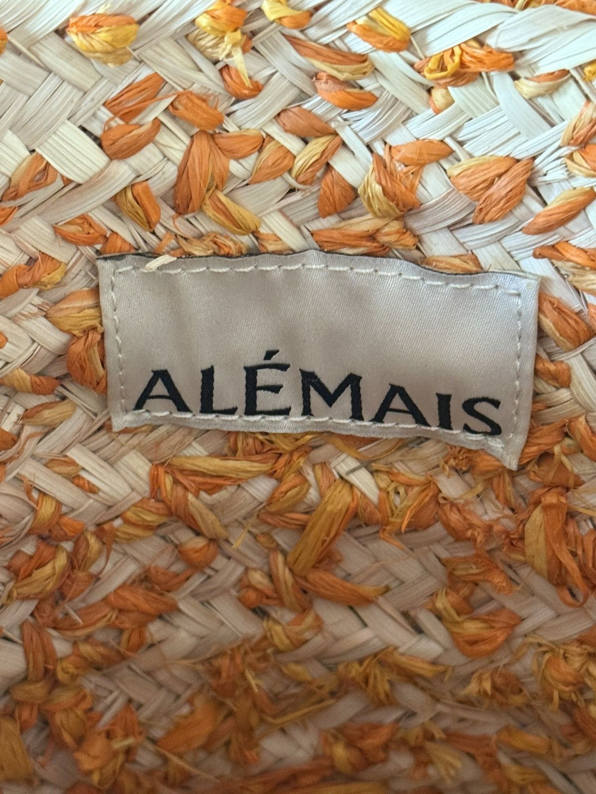 ALEMAIS Alemais Bag Bucket Orange Raffia Lalo Mini Fringe Macrame Size ONE SIZE - 4 Thumbnail