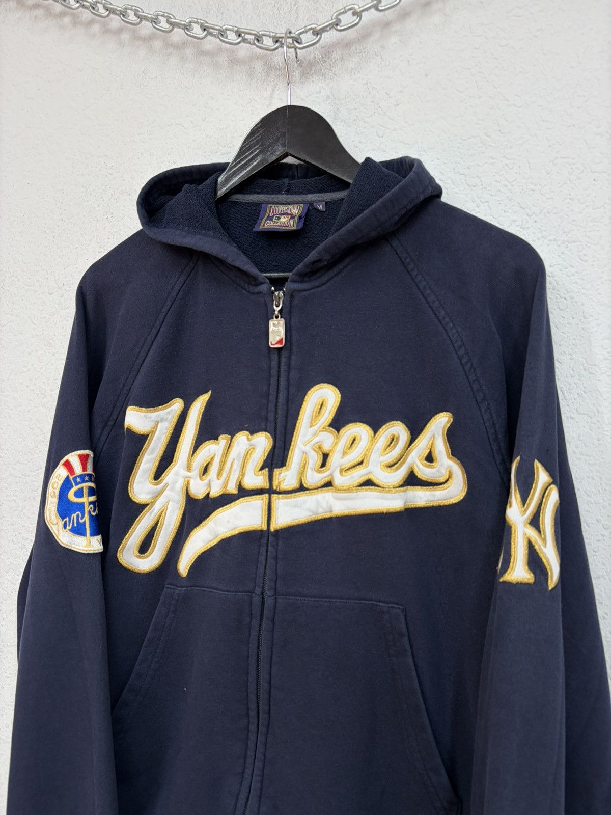 New York Yankees Red Y2K Yankees Zip Hoodie w/ Rhinestone Buttons New York Size US M / EU 48-50 / 2 - 7 Thumbnail
