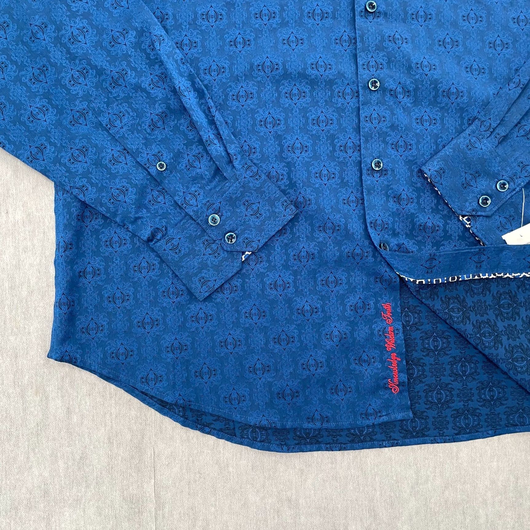 Robert Graham VINTAGE Robert Graham Shirt Men Long Sleeve Button-Up Collared Paisley Blue 3XL Size US XXL / EU 58 / 5 - 4 Thumbnail