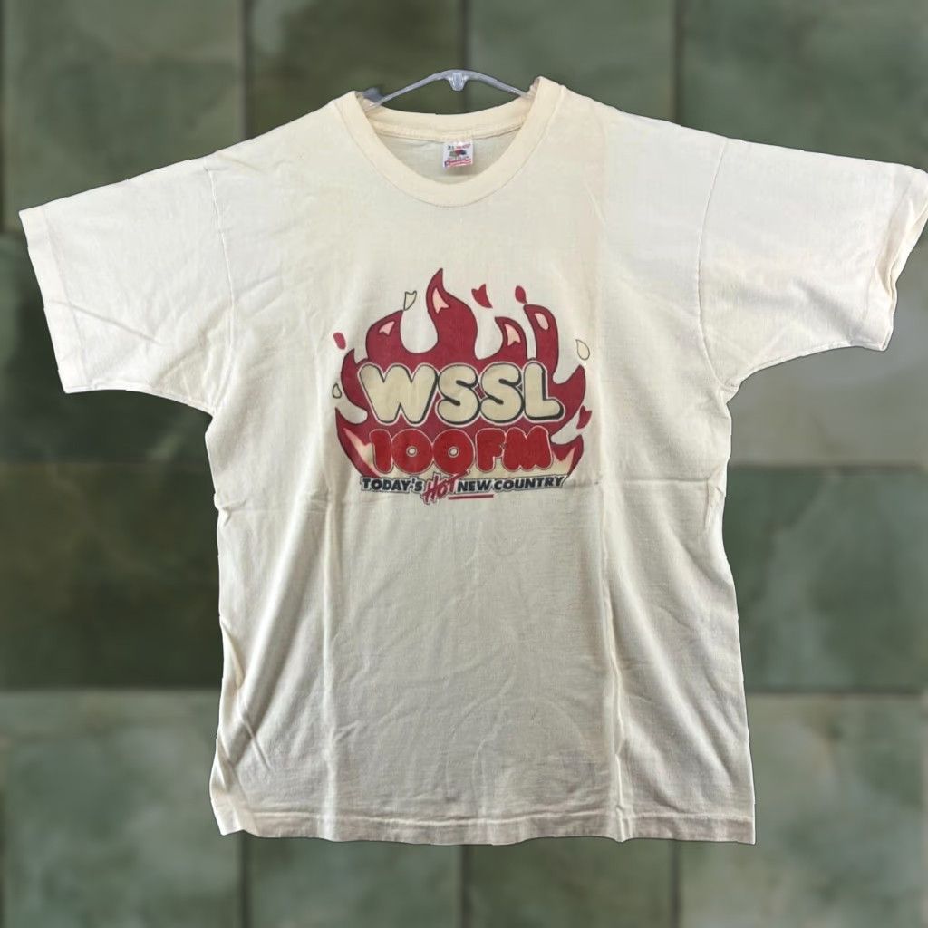 Fruit Of The Loom WSSL 100FM Mens Promo TShirt White XL USA MADE Shirt Mens XL White USA Fruit of the Loom Graphic Print Crew Neck Short Sleeve Jersey Size US XL / EU 56 / 4 - 1 Thumbnail
