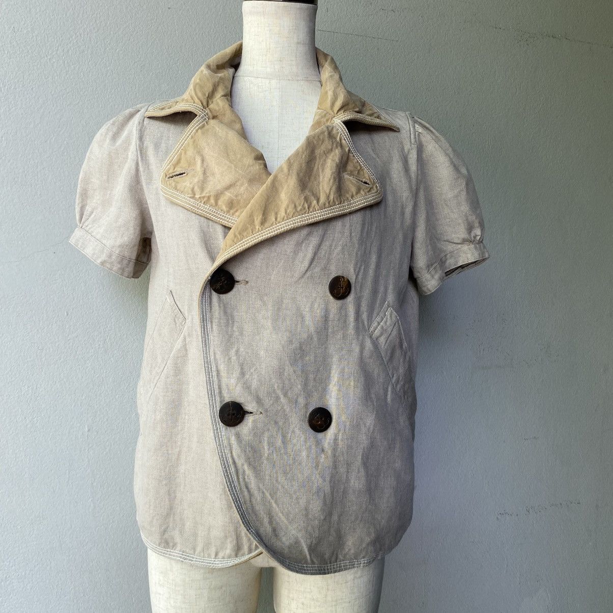 Kapital KAPITAL Vintage Double-Breasted Puff Sleeve Jacket Size XS / US 0-2 / IT 36-38 - 17 Thumbnail
