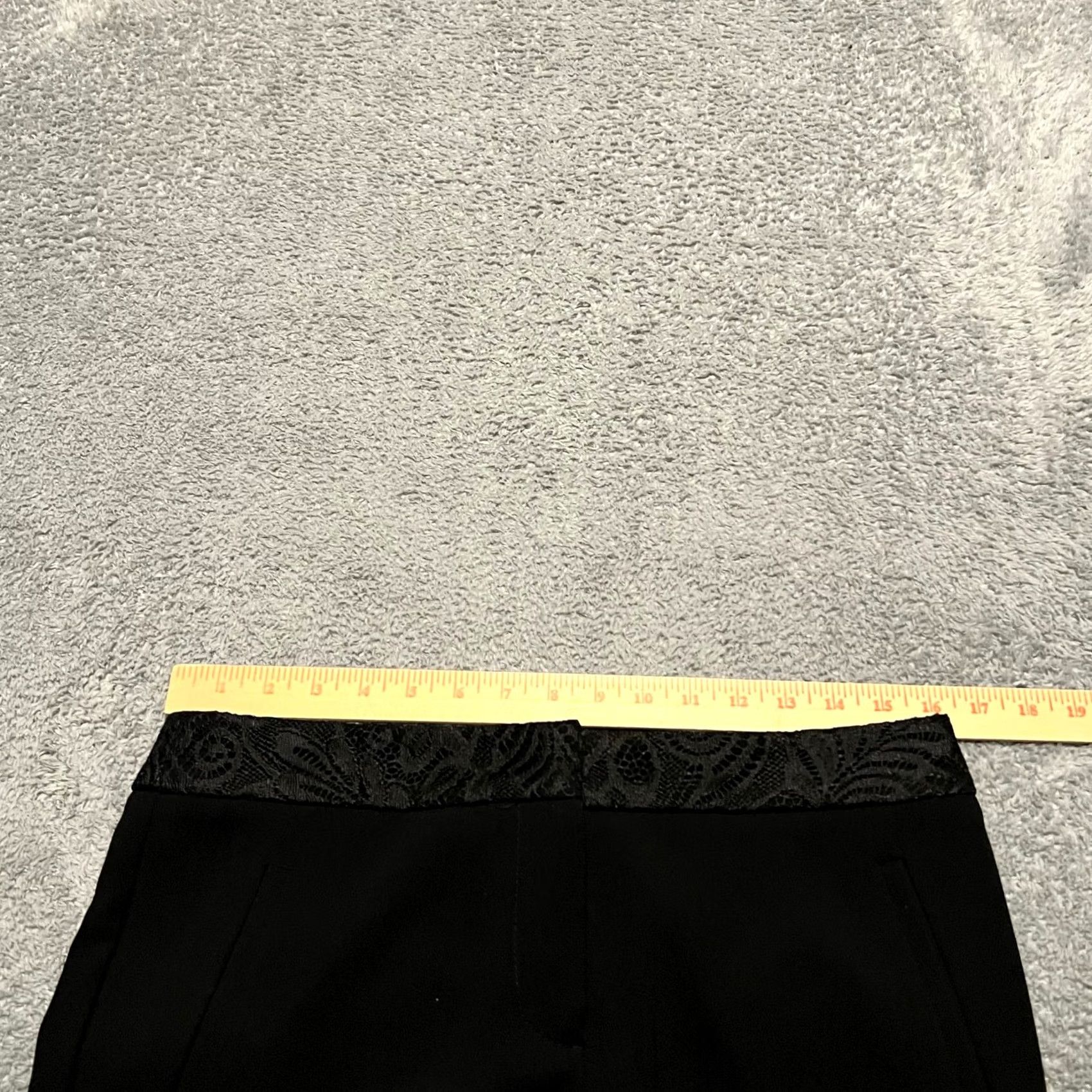 Trina Turk Trina Turk Pants Womens 6 Black 32x33.5 Straight Dress Work Floral Waist Pants Dress Women 6 Black Size 28" / US 6 / IT 42 - 7 Thumbnail