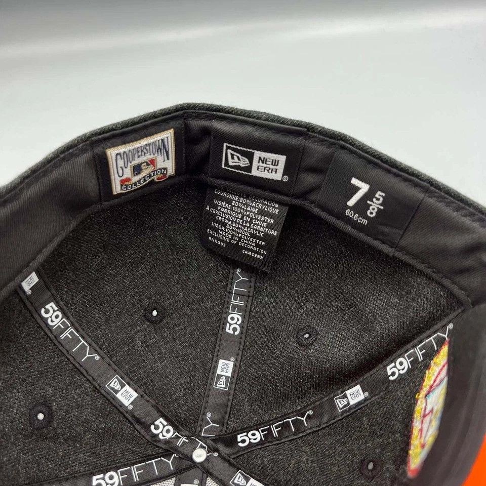New Era Houston Astros Hat Men 7 5/8 59Fifty New Era MLB Fitted Cap Size ONE SIZE - 7 Thumbnail