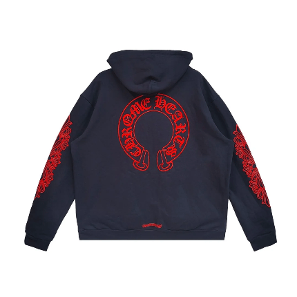 Chrome Hearts Red Horseshoe Hoodie | Grailed