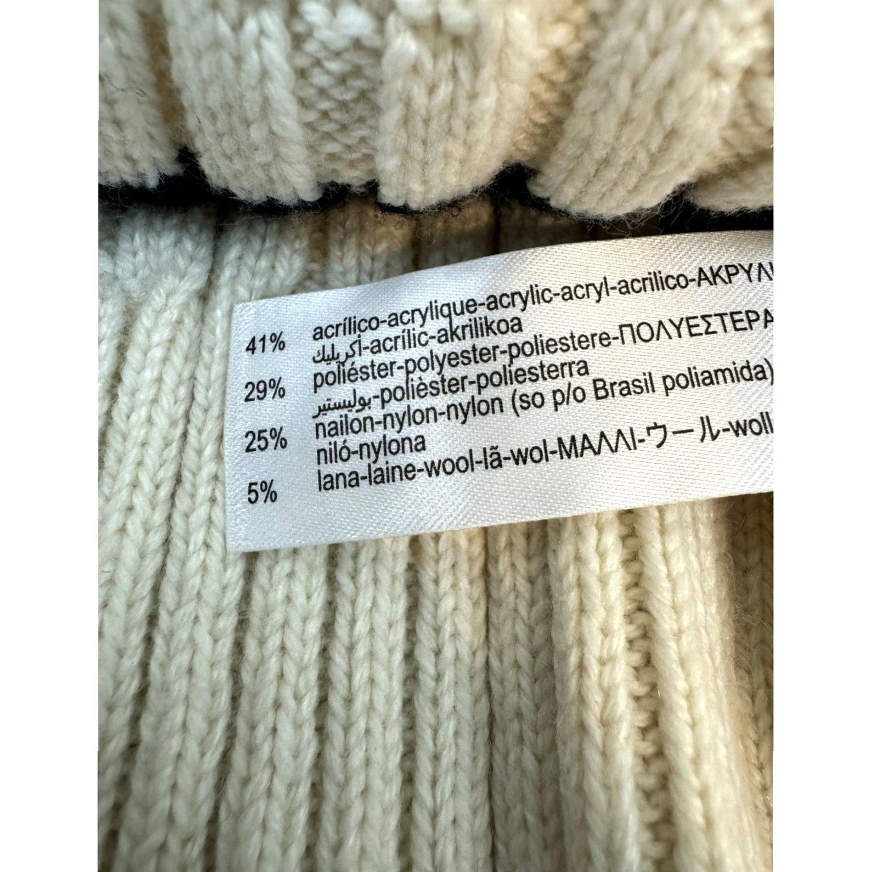 Zara Zara Sweater Women's S Beige Striped Cowl Neck Pullover Knit W 45 Size S / US 4 / IT 40 - 6 Thumbnail