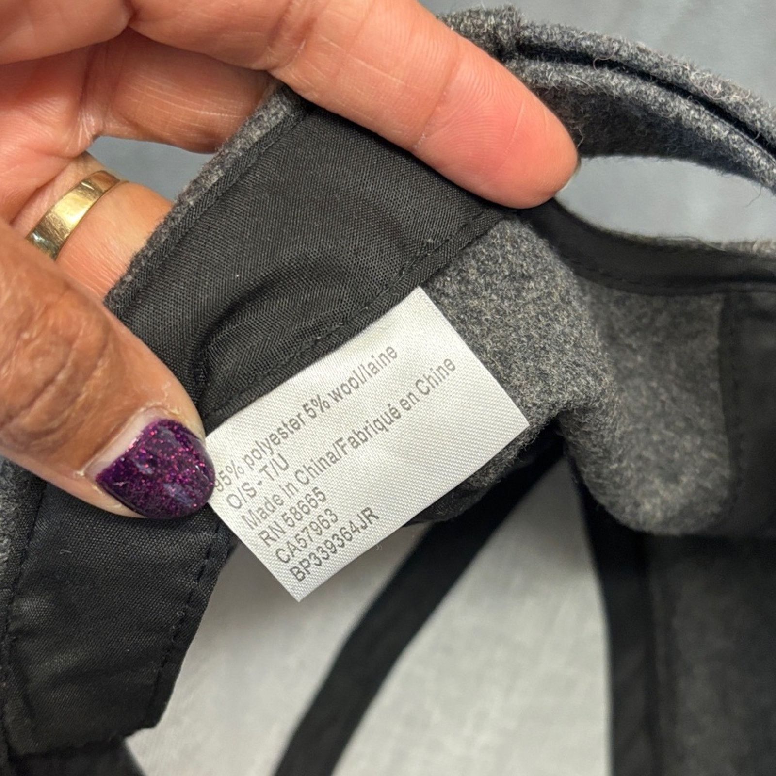 BP. BP. Wool Blend Gray Black Baseball Cap Nordstrom Adjustable Size ONE SIZE - 4 Thumbnail