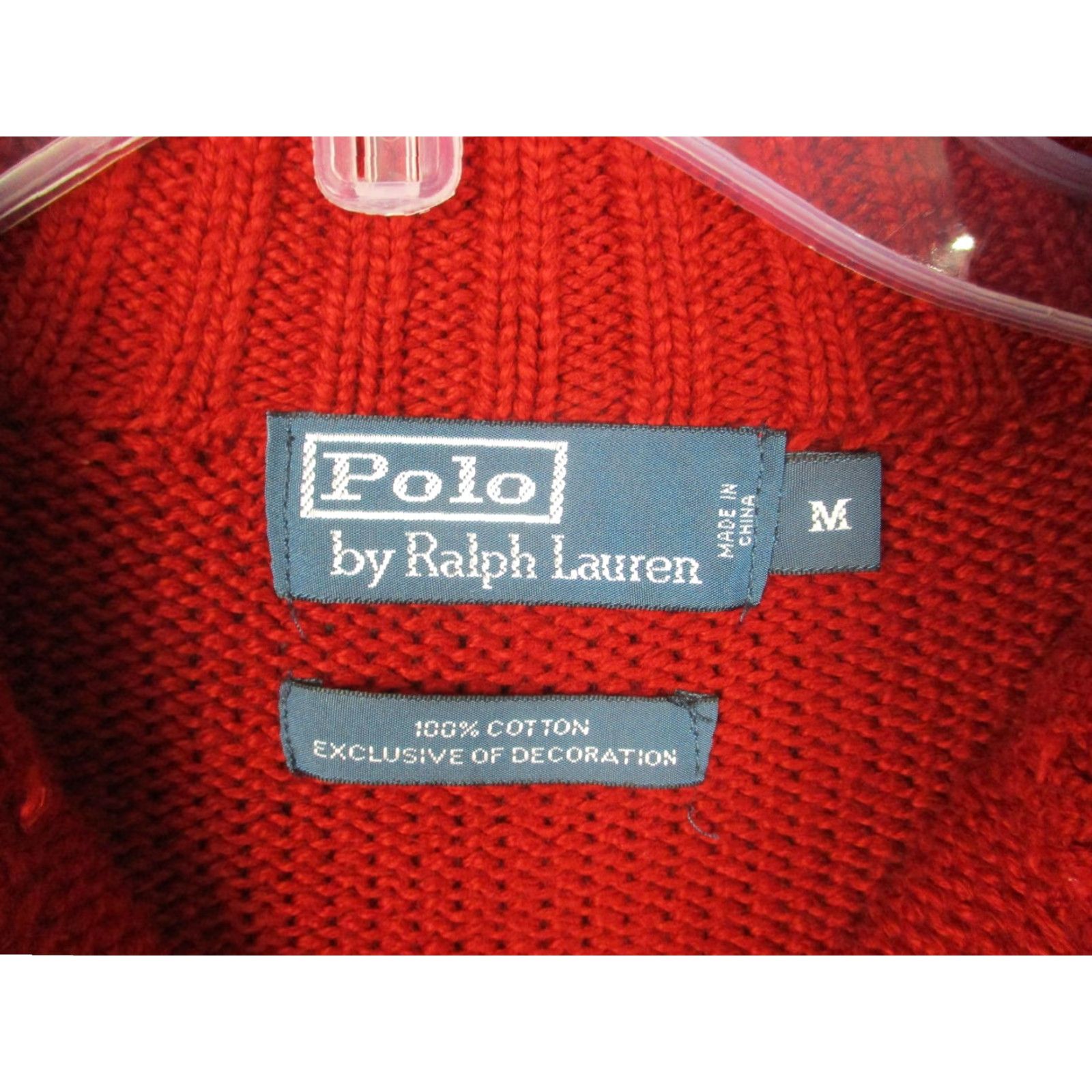 Polo Ralph Lauren Polo Ralph Lauren Sweater Men M Red Mock Neck Cotton Knit 1/4 Zip Size US M / EU 48-50 / 2 - 5 Thumbnail