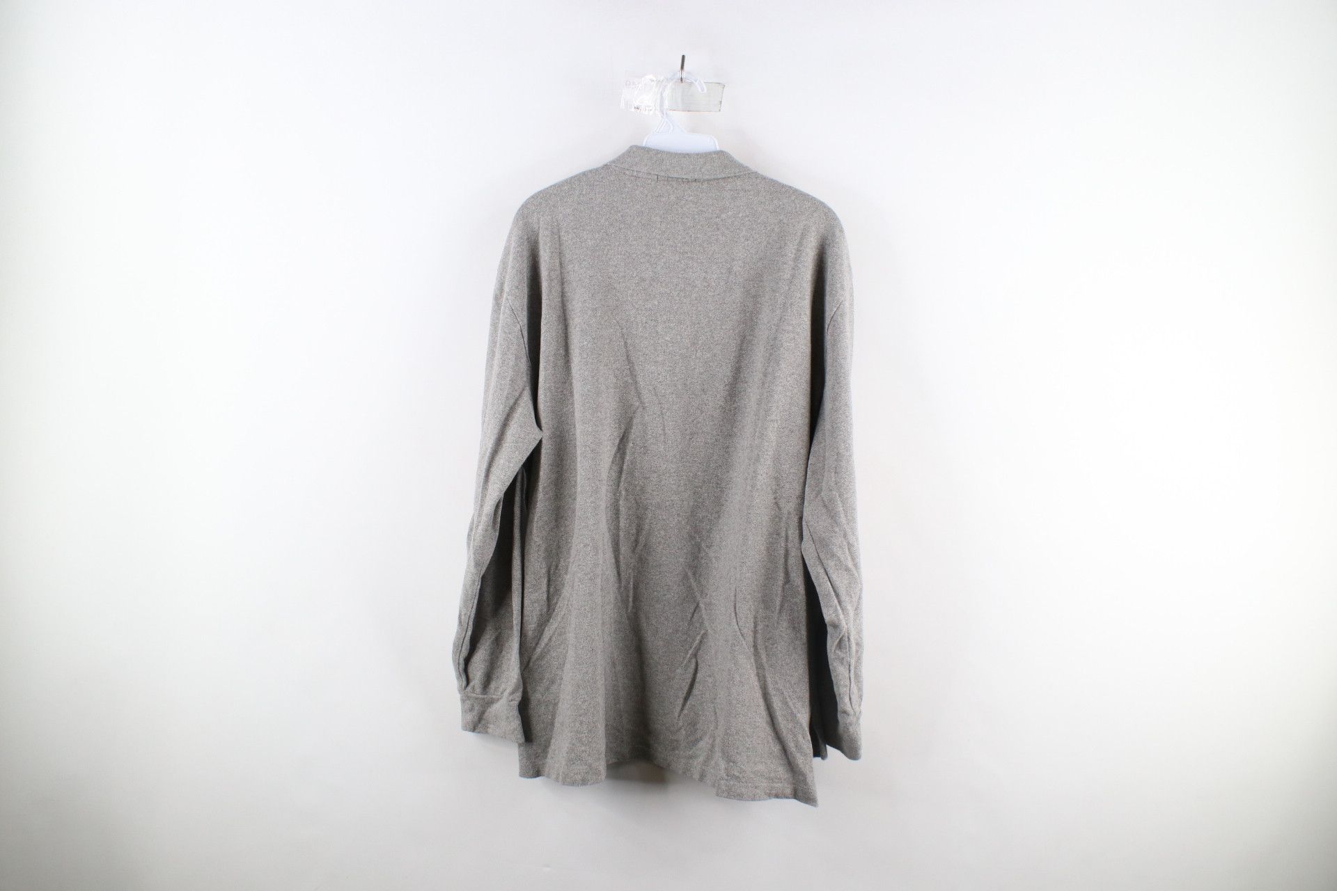 Ralph Lauren × Vintage Vintage Ralph Lauren Long Sleeve Polo Shirt Heather Gray Size US XL / EU 56 / 4 - 6 Thumbnail