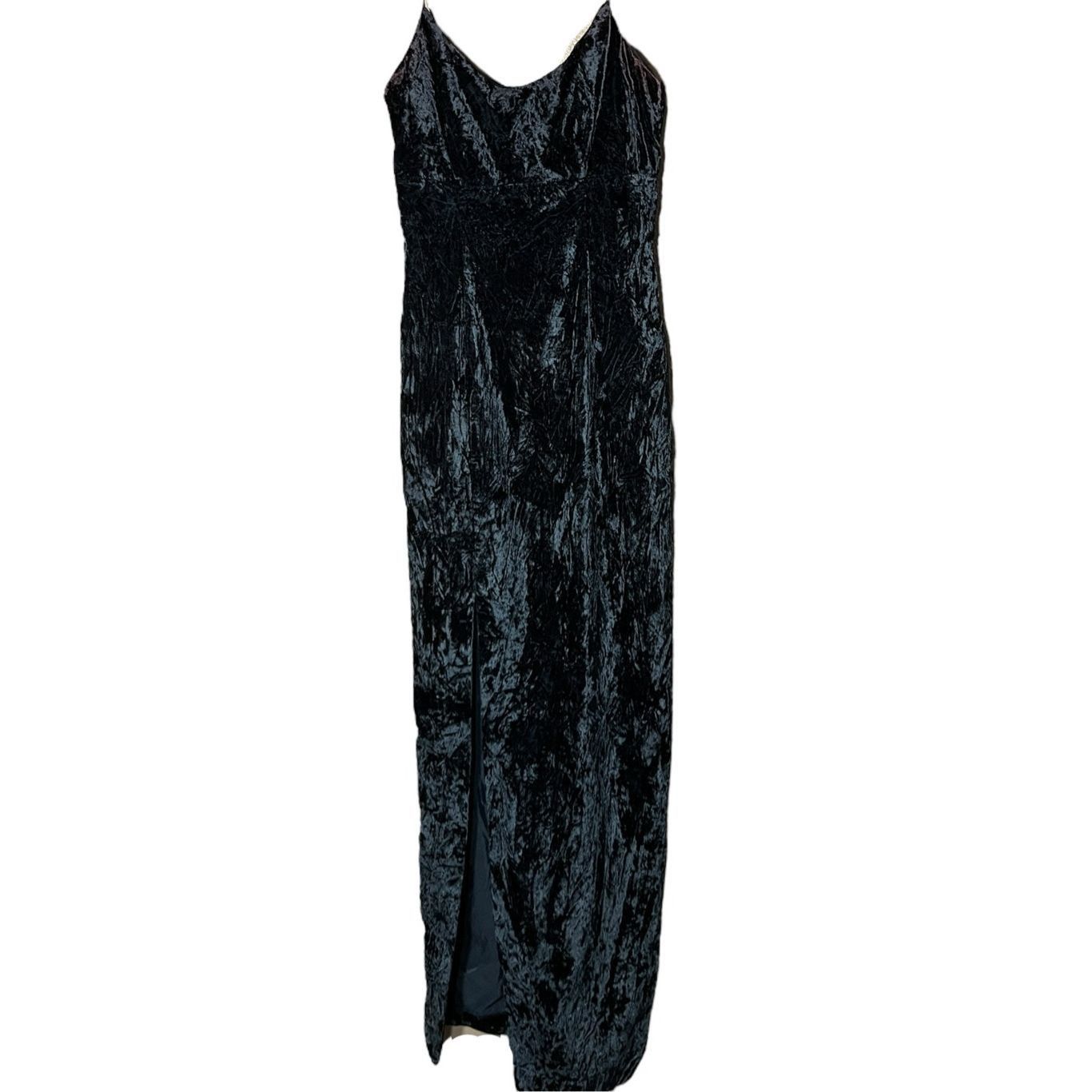 Other Vintage Jessica McClintock Gunne Sax Black Crushed Velvet Ma Size S / US 4 / IT 40 - 1 Thumbnail