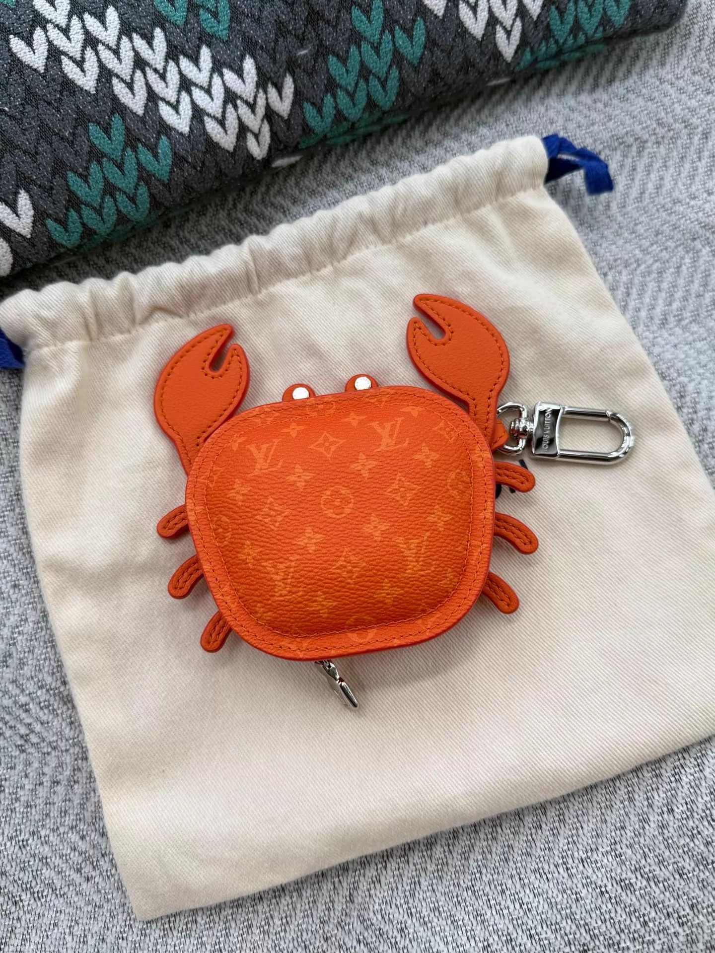 Louis Vuitton LV Orange Mini Crab Bag Charm/Keychain New Size ONE SIZE - 1 Thumbnail