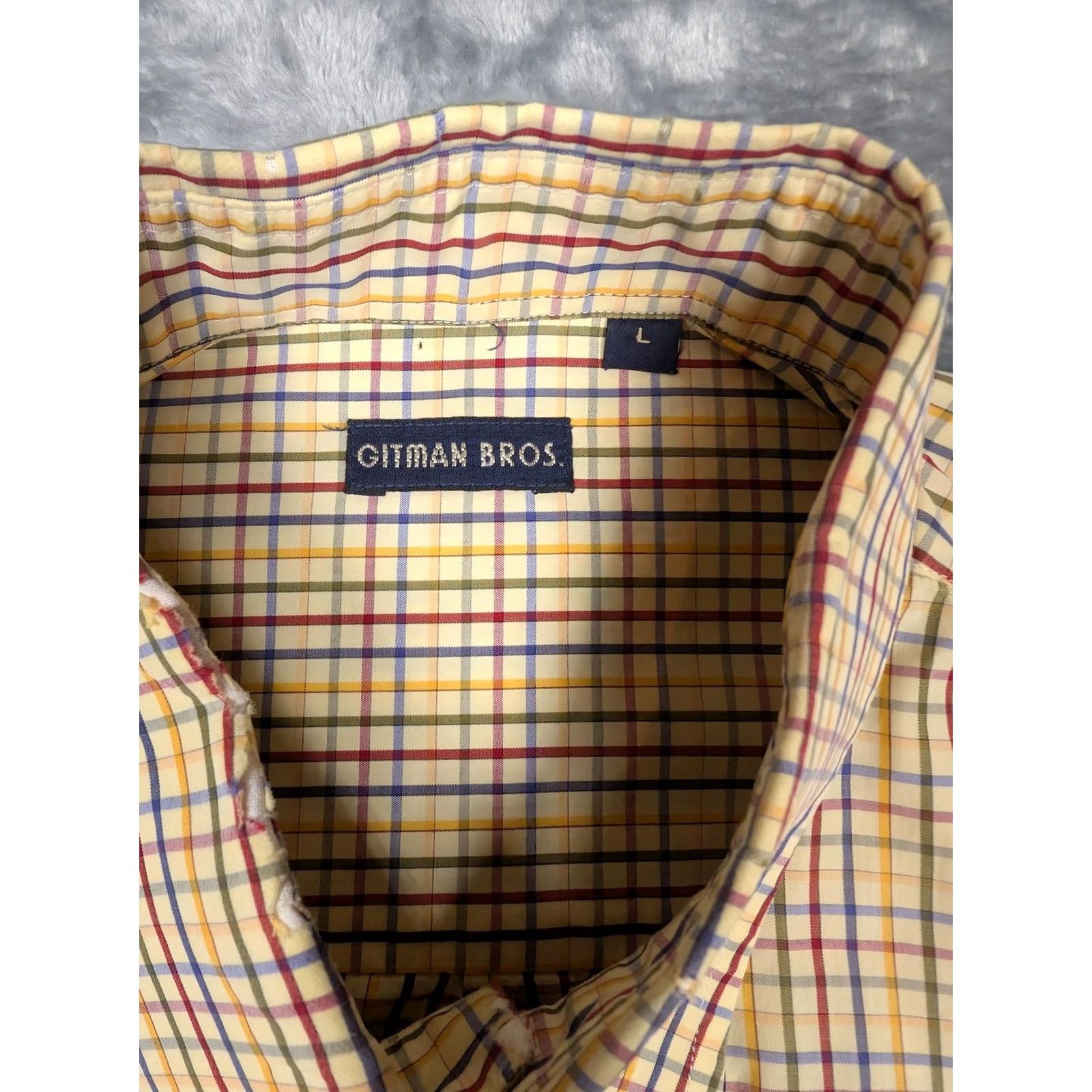 Vintage Gitman Bros Shirt Mens Large Yellow Plaid Button-Down Long Sleeve Made USA Size US L / EU 52-54 / 3 - 5 Thumbnail