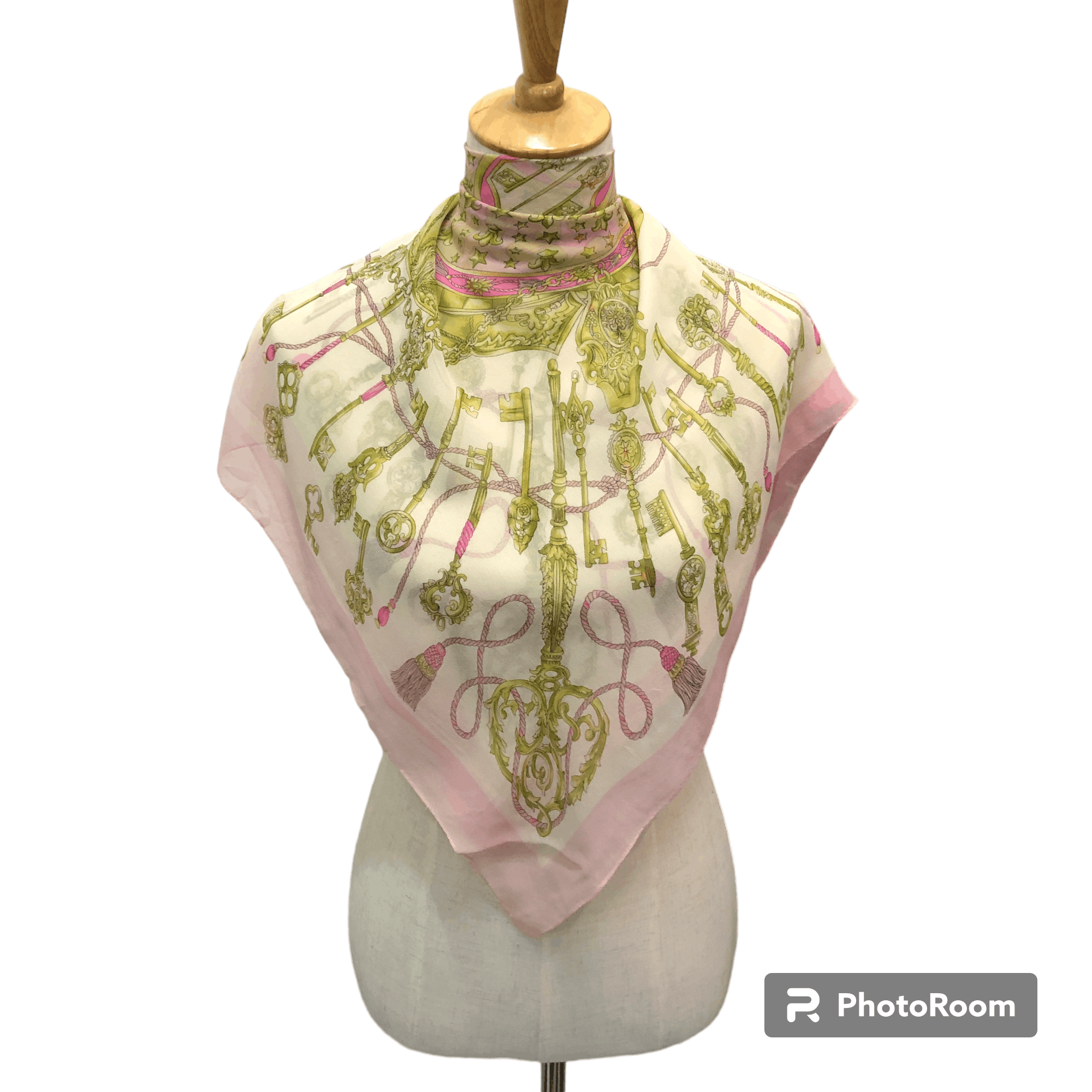 Vintage Les Clefs Silk Scarf M1353 Size ONE SIZE - 1 Thumbnail