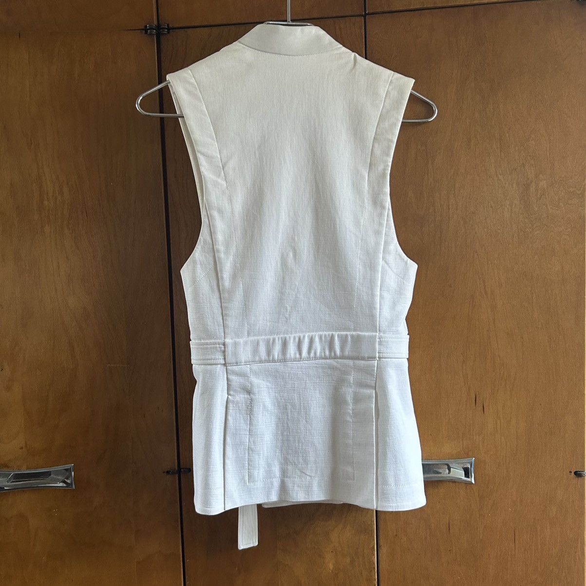 Helmut Lang Helmut Lang white leather and cotton bondage vest Size US S / EU 44-46 / 1 - 2 Thumbnail
