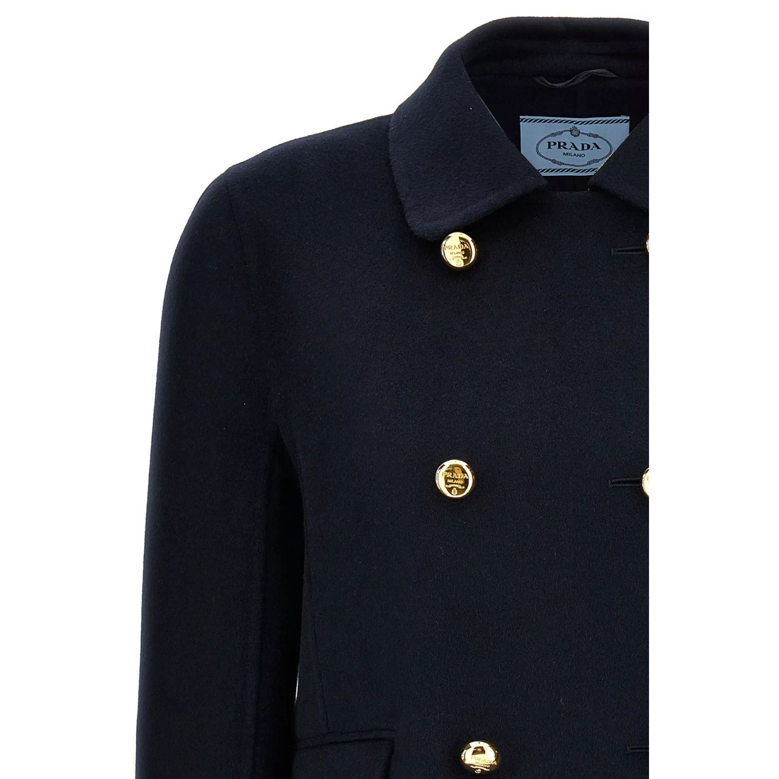 Prada PRADA Double Breasted Blue Coat Jacket New & Authentic (Wome Size S / US 4 / IT 40 - 3 Thumbnail
