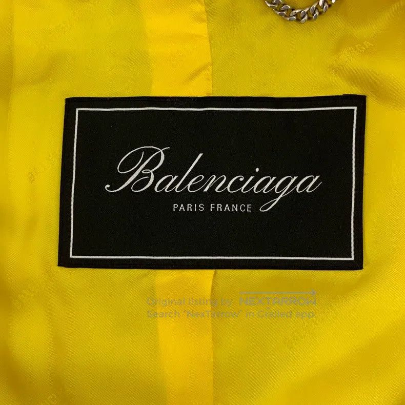 Balenciaga Balenciaga Yellow Mohair Collar Fur Jacket Size XXS / US 00 / IT 34 - 5 Thumbnail