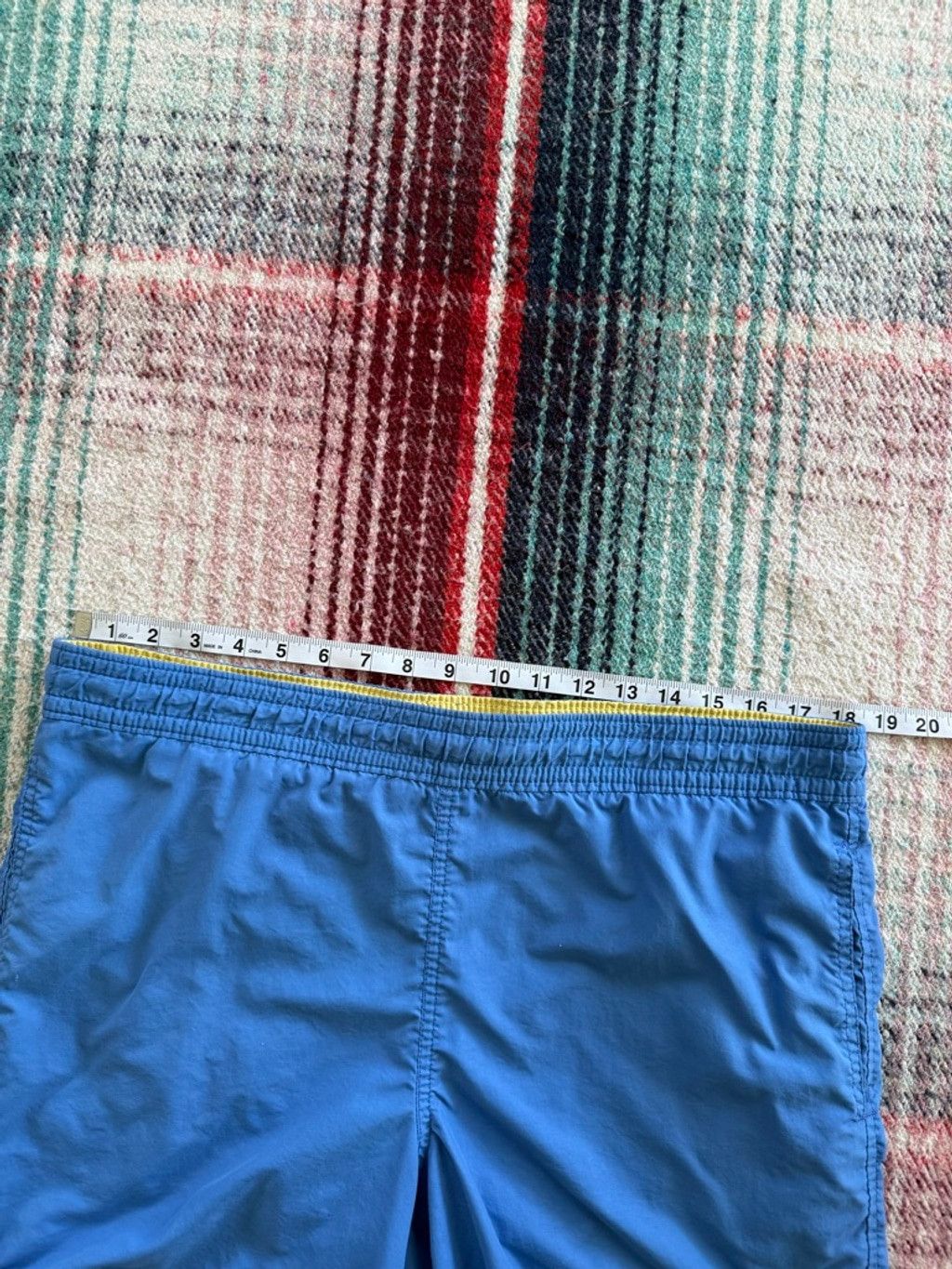 Polo Ralph Lauren Vintage Polo Ralph Lauren Blue Swim Trunks M with Yellow Wai Size US 34 / EU 50 - 6 Thumbnail
