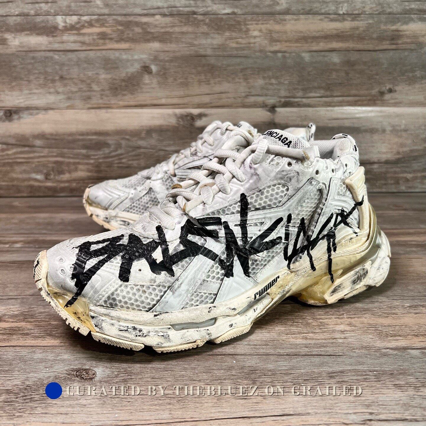 Balenciaga Balenciaga Black & White Tyrex Sneaker | Grailed