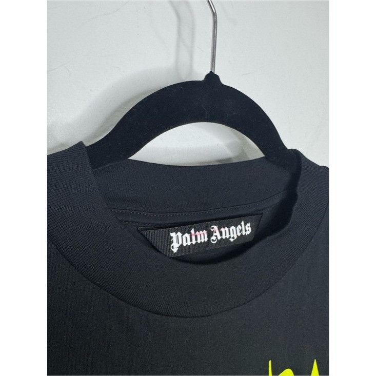 Palm Angels Palm Angels Gothic Logo T-Shirt Black Neon Green Men’s L Size US L / EU 52-54 / 3 - 5 Thumbnail