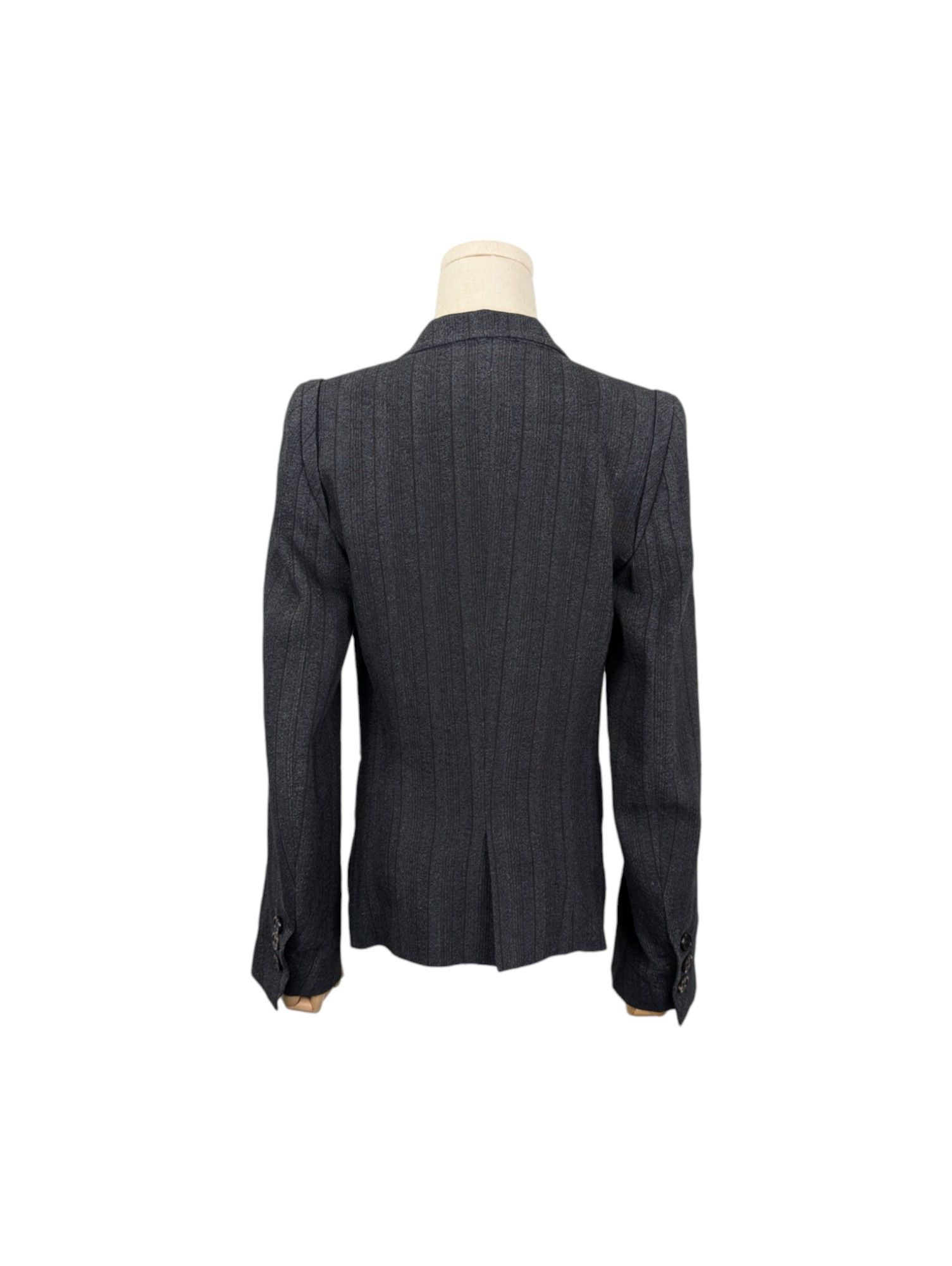 Ann Demeulemeester Charcoal Grey Single Buttoned Blazer Size XS / US 0-2 / IT 36-38 - 2 Thumbnail