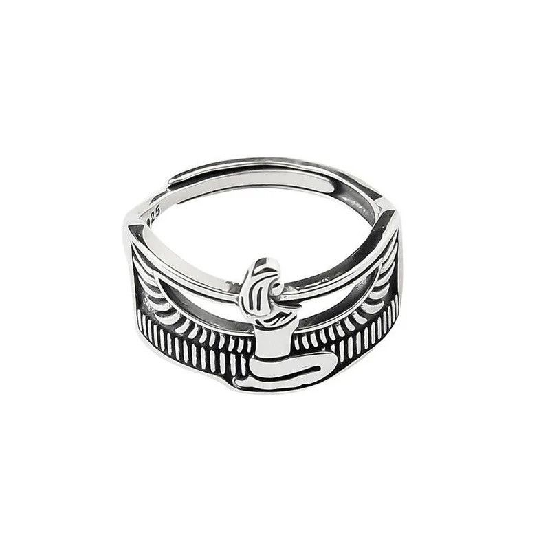 Jewelry × Vintage Elegant Egypt Queen Thai Silver Ladies Finger Open Rings Size ONE SIZE - 6 Thumbnail
