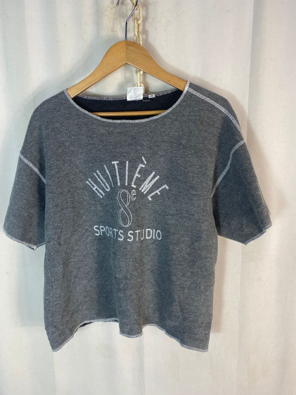 Japanese Brand Huitieme sport studio croptop top tshirt Size L / US 10 / IT 46 - 10 Thumbnail