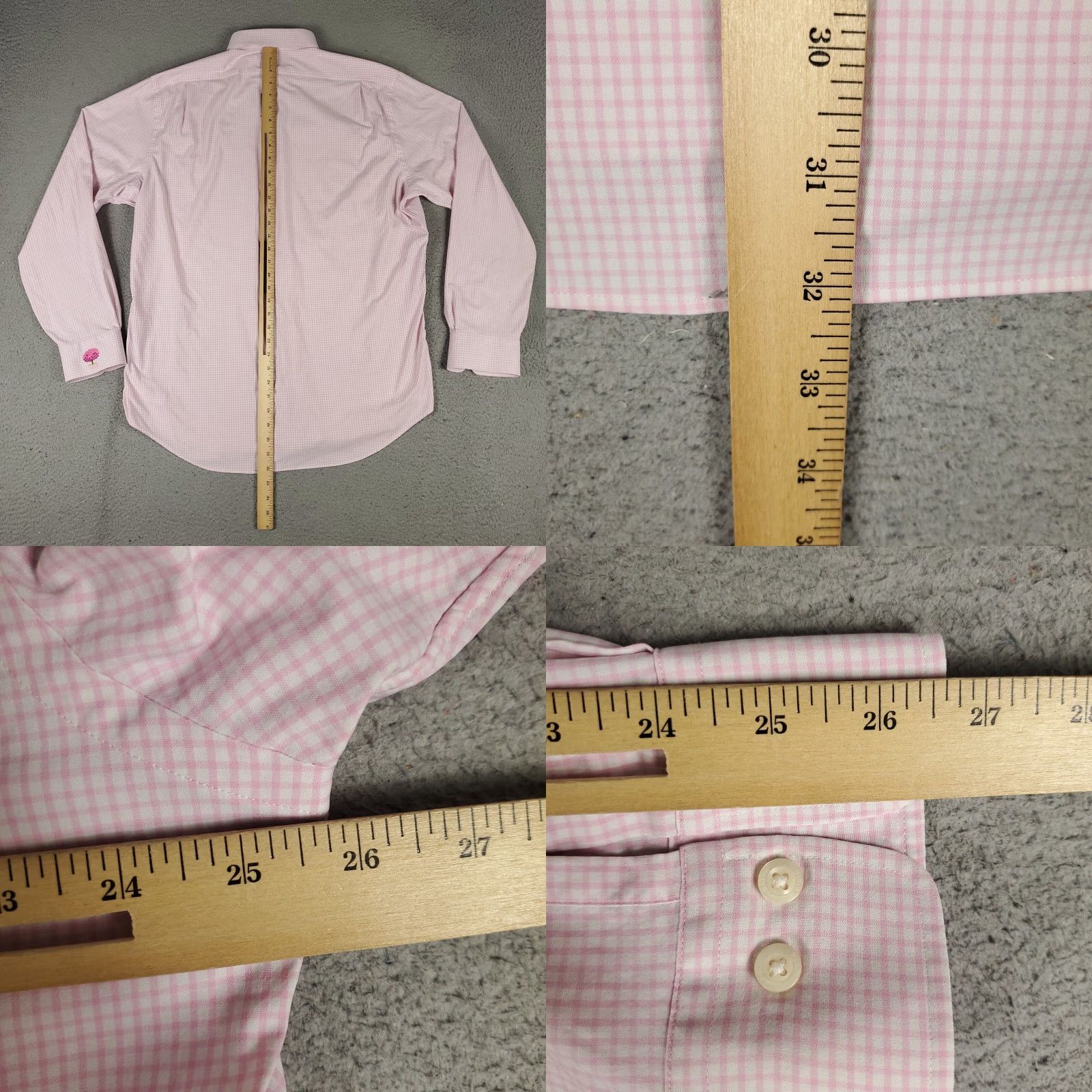 Ralph Lauren Ralph Lauren Performance Shirt Mens XL Pink Check Button-Up Long Sleeve Size US XL / EU 56 / 4 - 8 Thumbnail